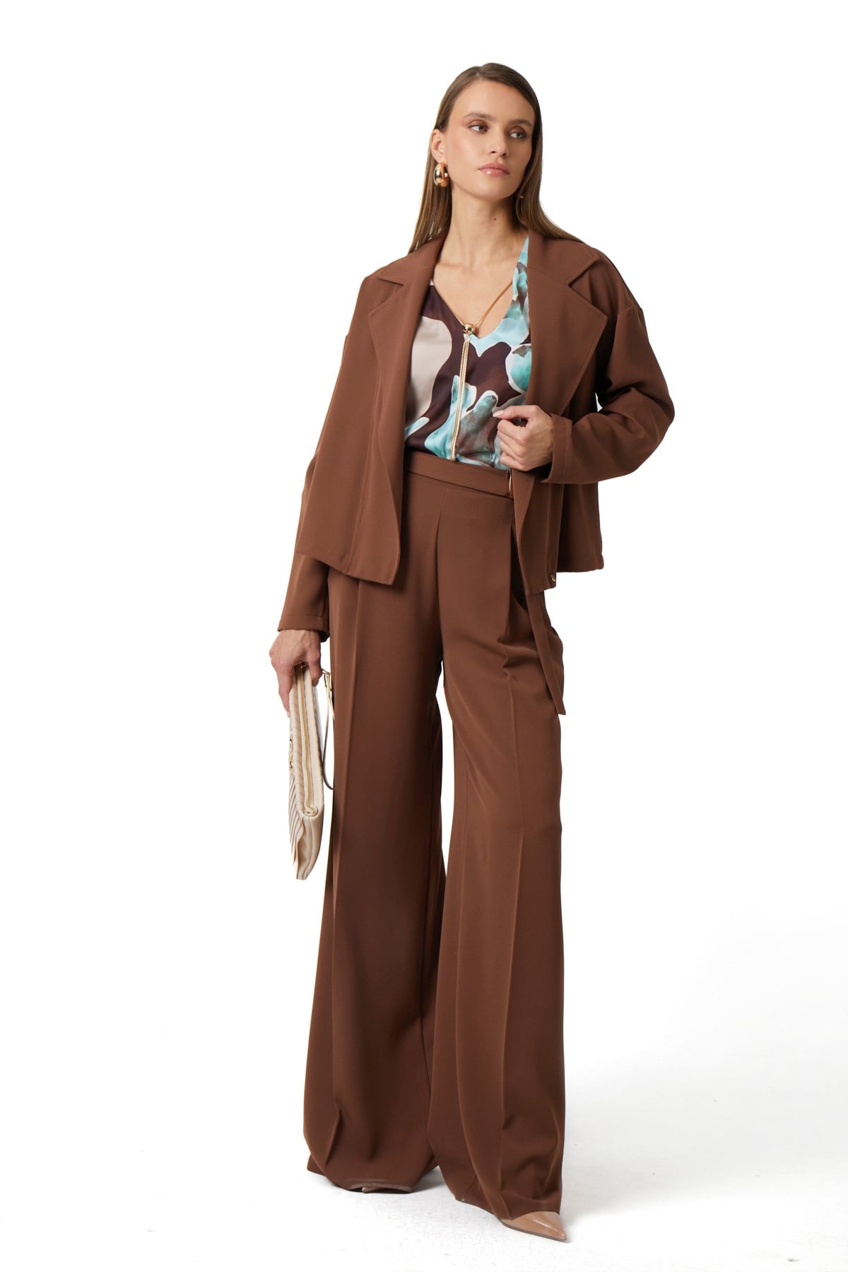 Yakalı Oversize Şık Ceket