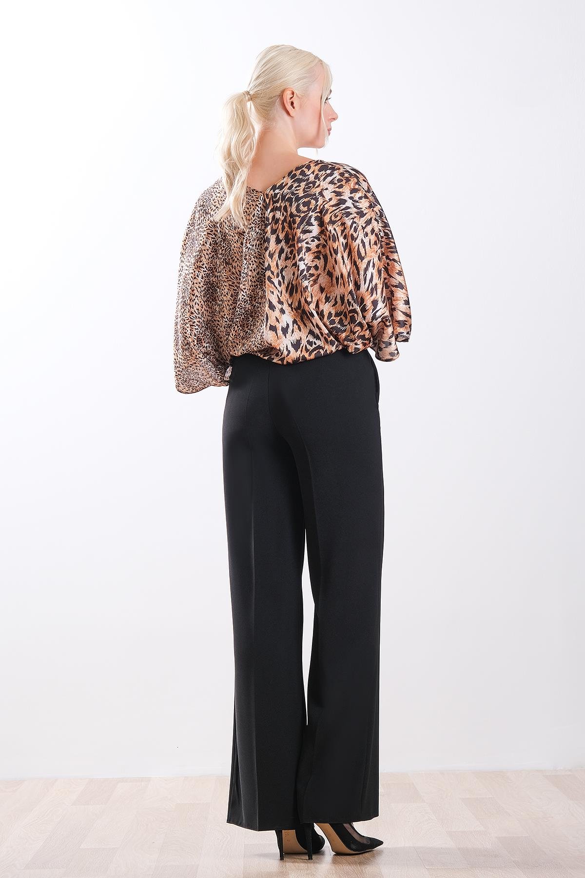 Yüksek Bel Bol Paça Fit Pantolon