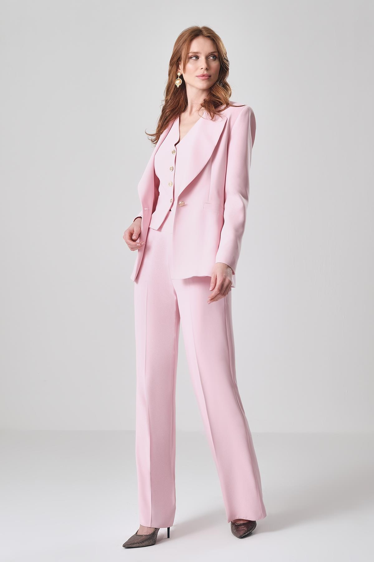 Yüksek Bel Cepli Pantolon