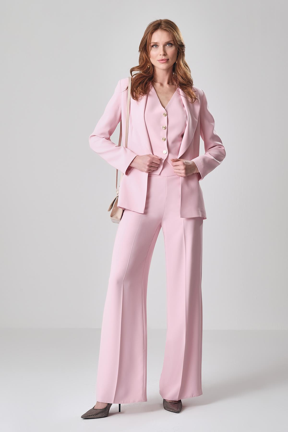 Yüksek Bel Cepli Pantolon