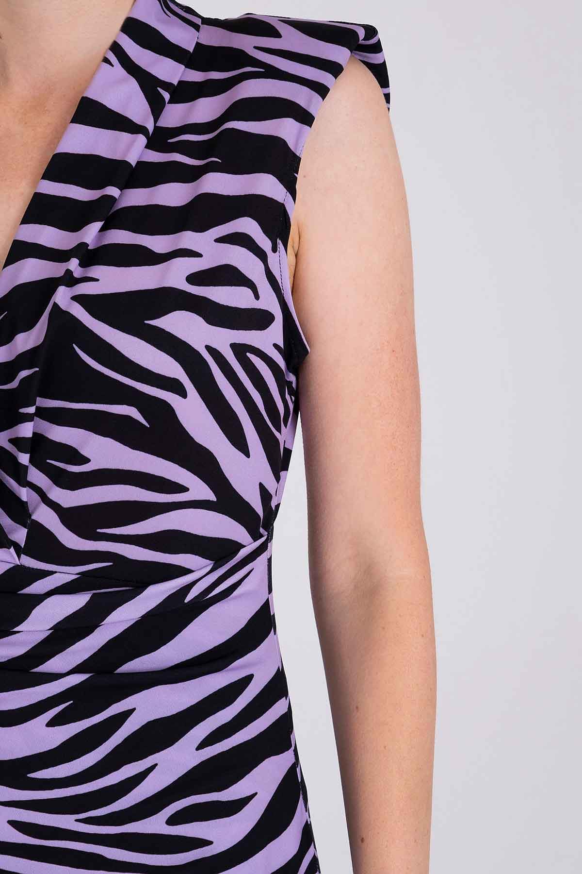 Zebra Desenli Elbise