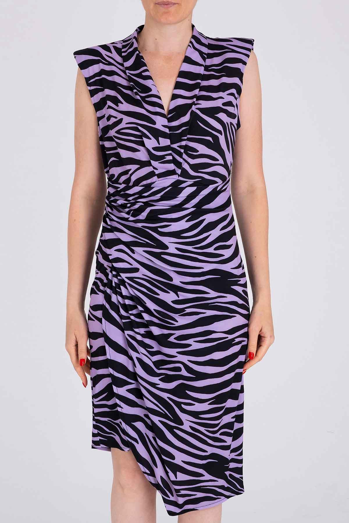 Zebra Desenli Elbise