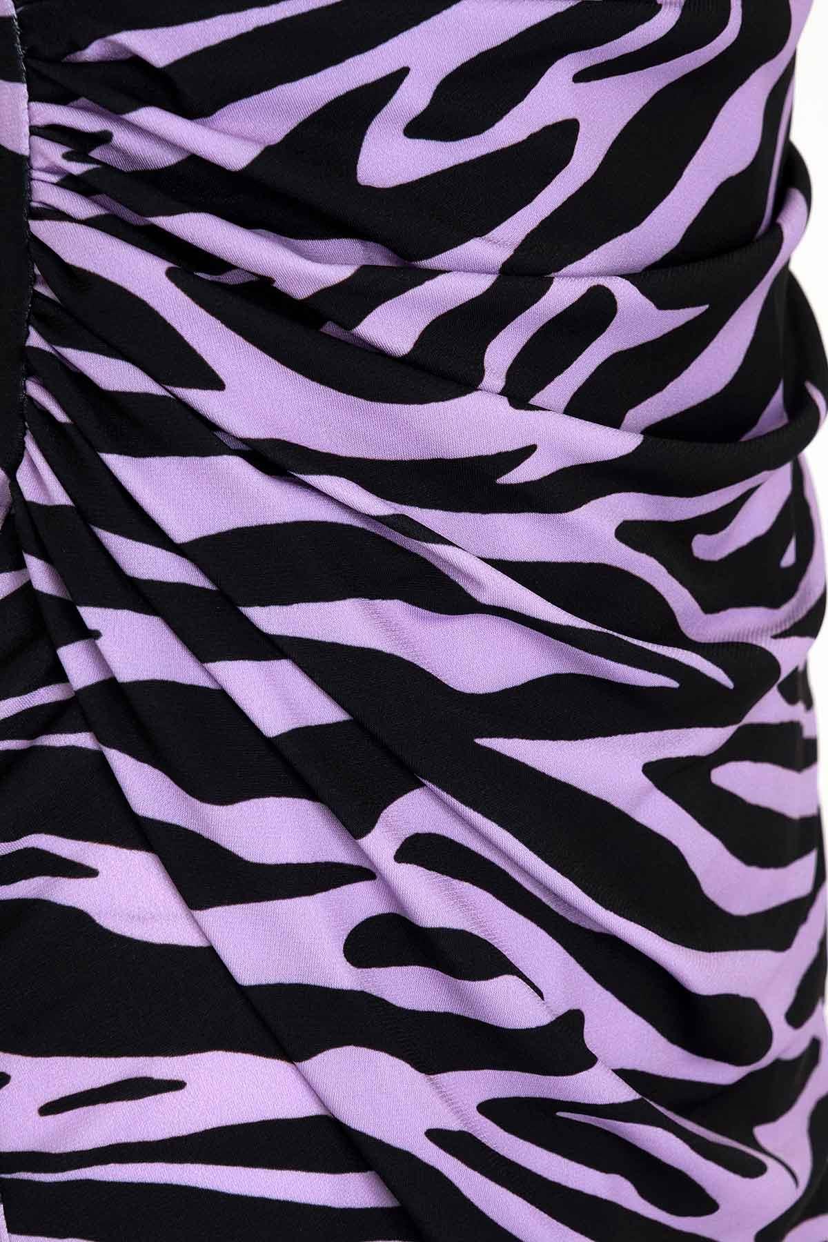 Zebra Desenli Elbise