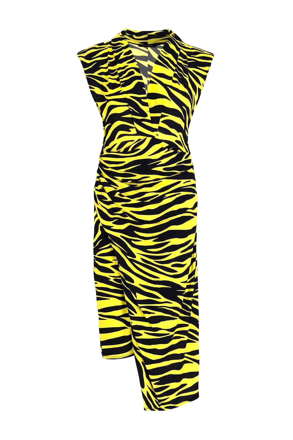 Zebra Desenli Elbise