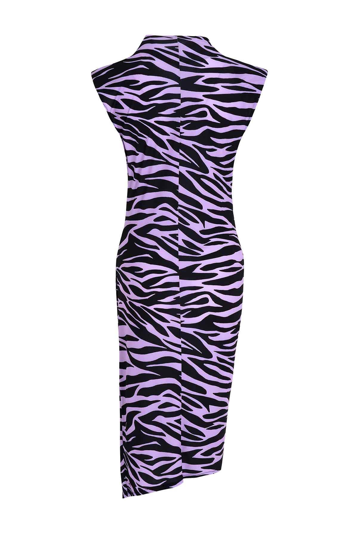 Zebra Desenli Elbise
