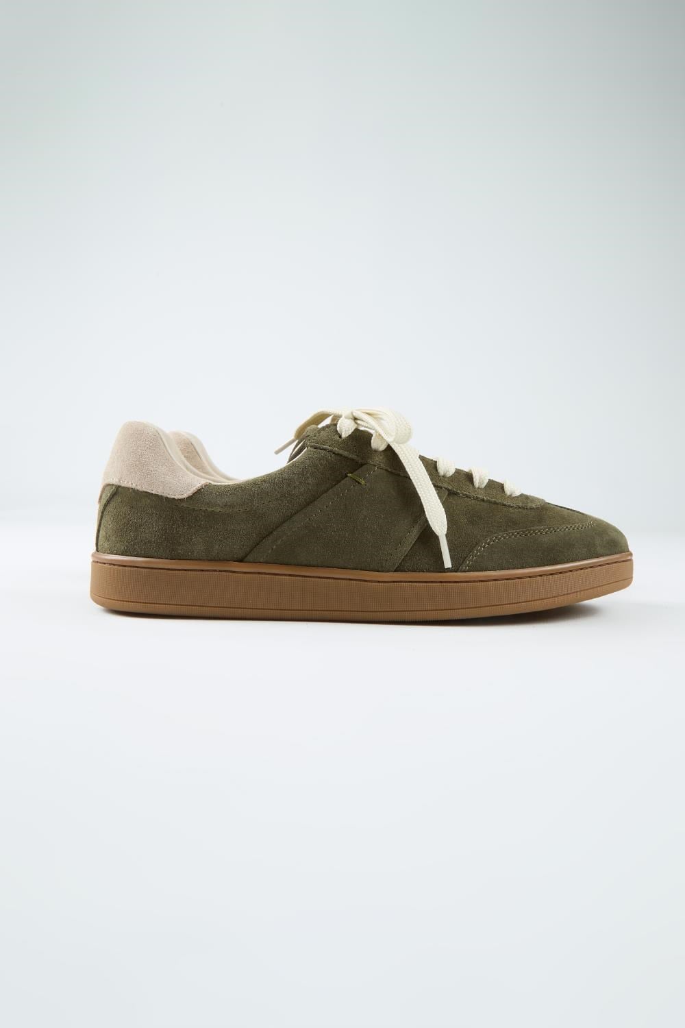 Krahe Calijero 2 Erkek Hakiki Deri Bağcıklı Haki-Bej Sneakers