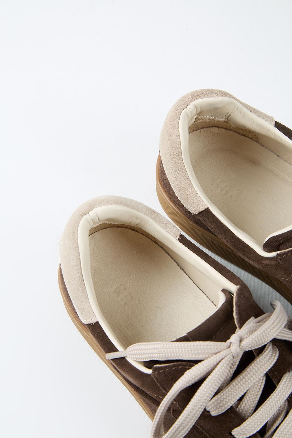 Krahe Calijero 2 Erkek Hakiki Deri Bağcıklı Kahve-Bej Sneakers