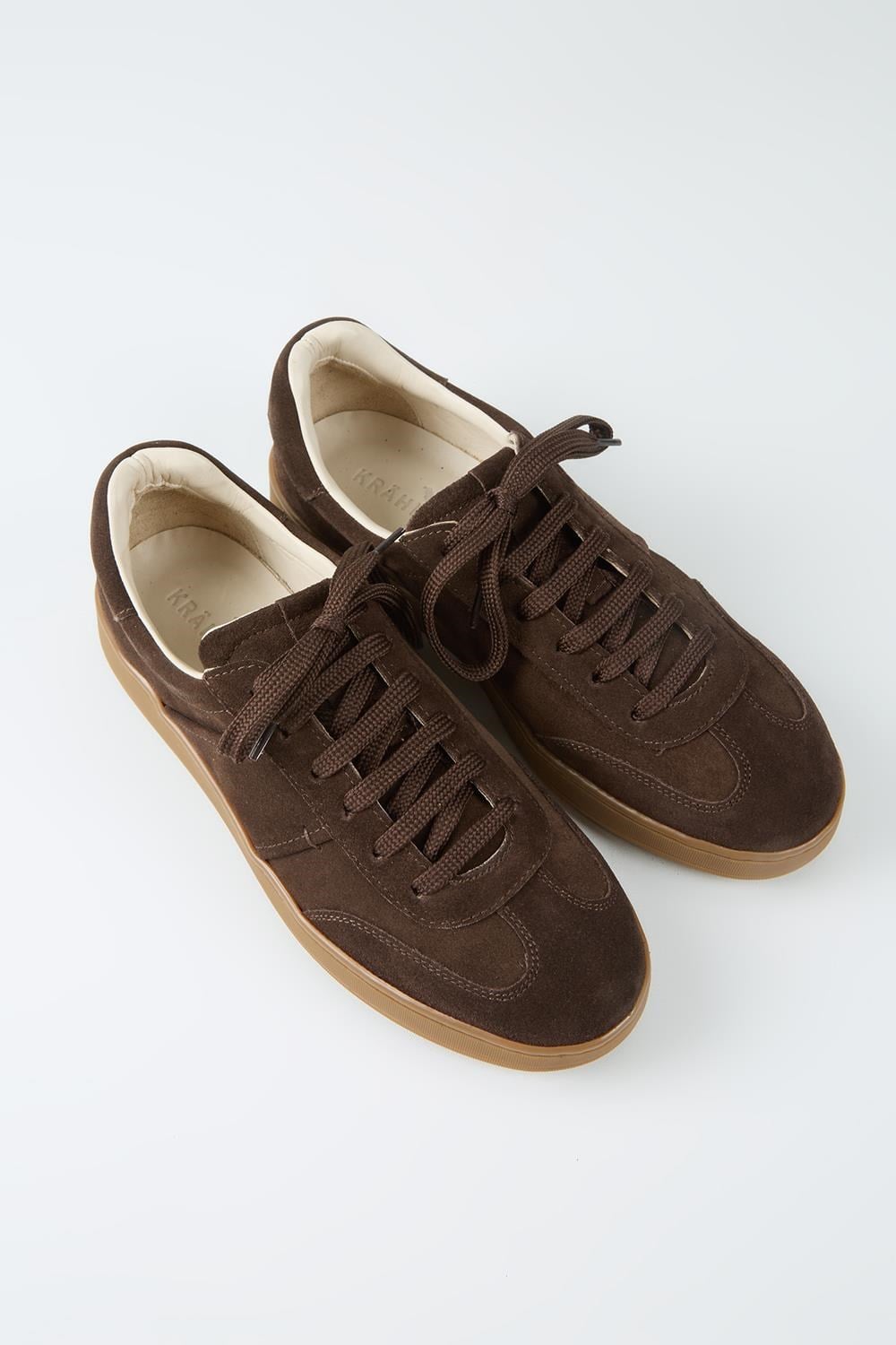 Krahe Calijero Erkek Hakiki Deri Bağcıklı Kahve Sneakers