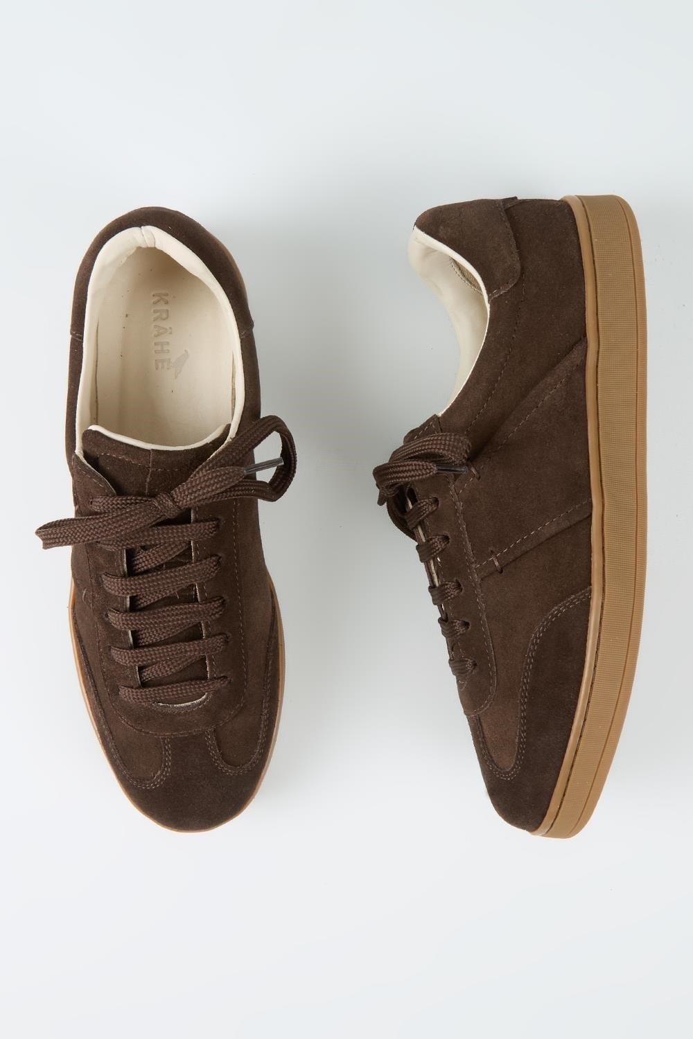 Krahe Calijero Erkek Hakiki Deri Bağcıklı Kahve Sneakers