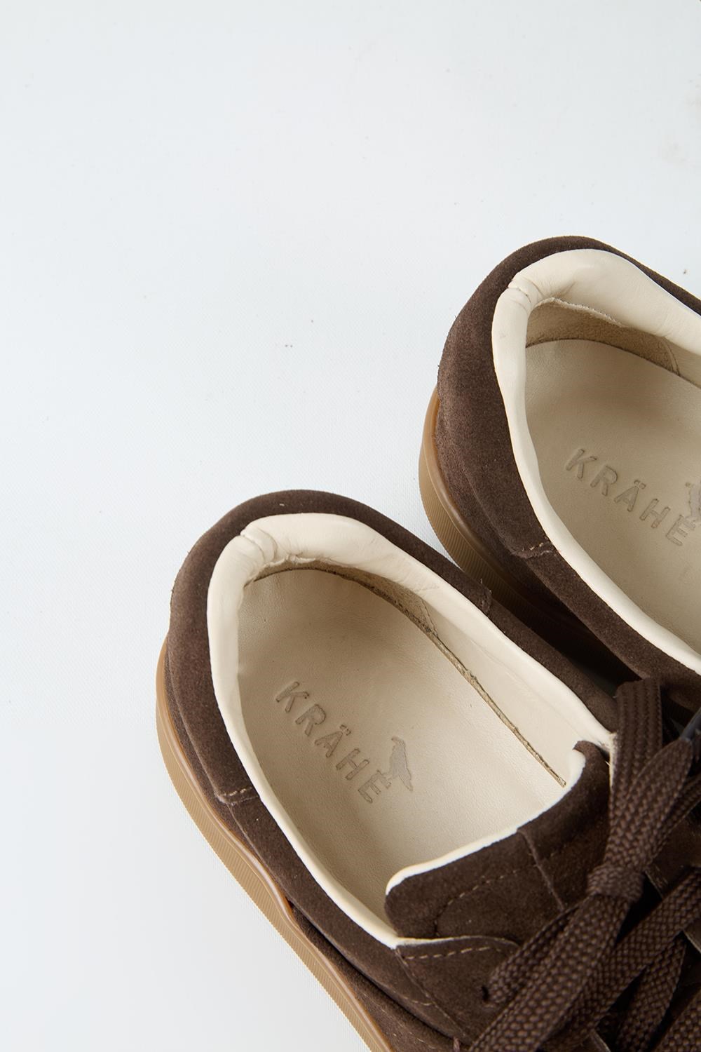 Krahe Calijero Erkek Hakiki Deri Bağcıklı Kahve Sneakers