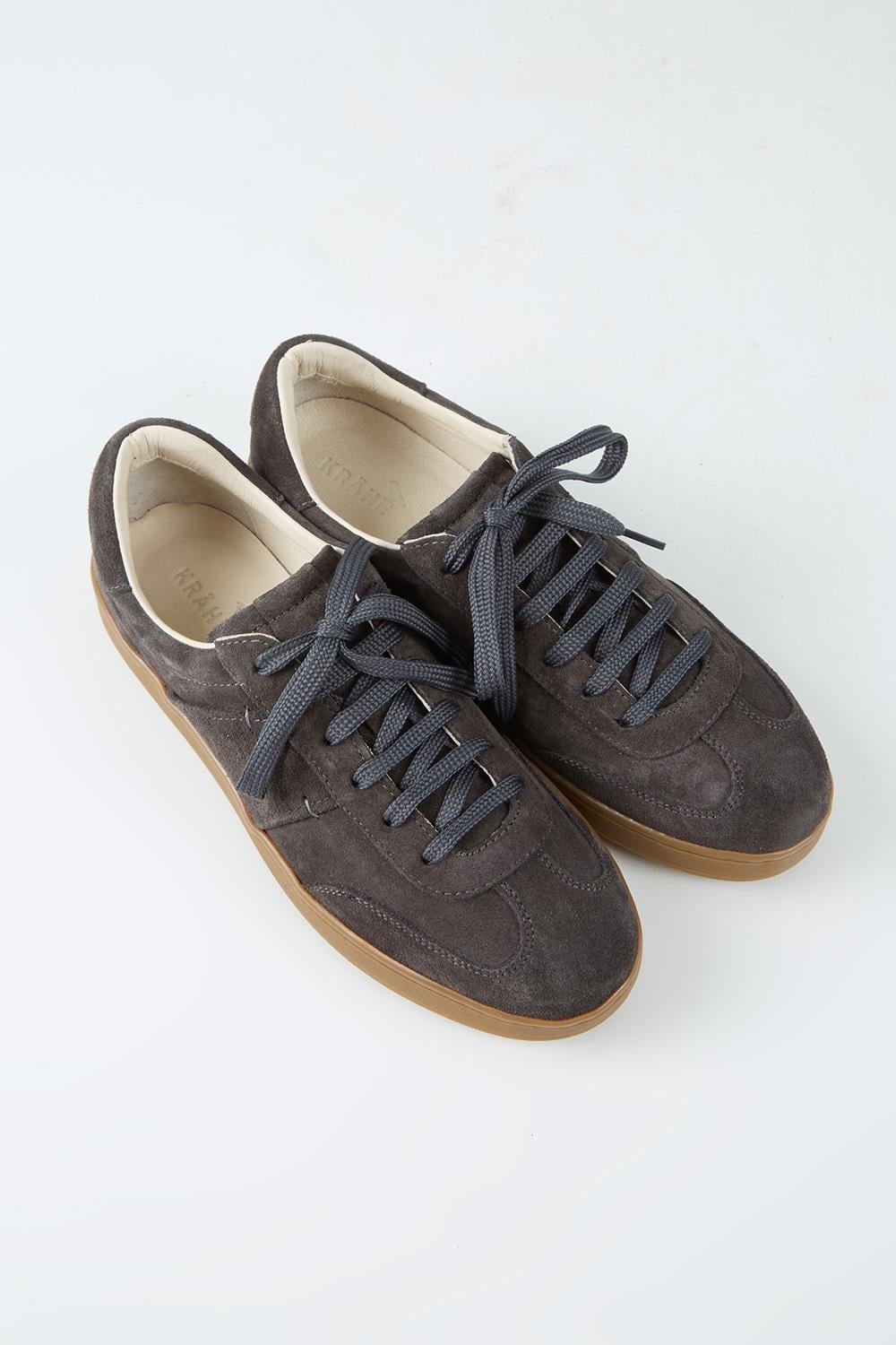 Krahe Calijero Erkek Hakiki Deri Bağcıklı Antrasit Sneakers