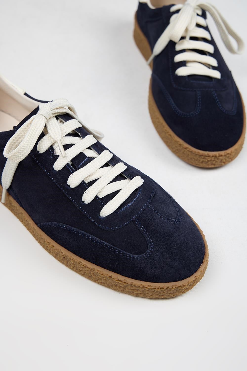 Krahe Palminteri 2 Erkek Hakiki Deri Bağcıklı Laci-Ekru Sneakers