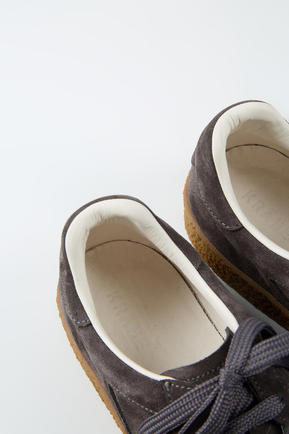 Krahe Palminteri Erkek Hakiki Deri Bağcıklı Antrasit Sneakers