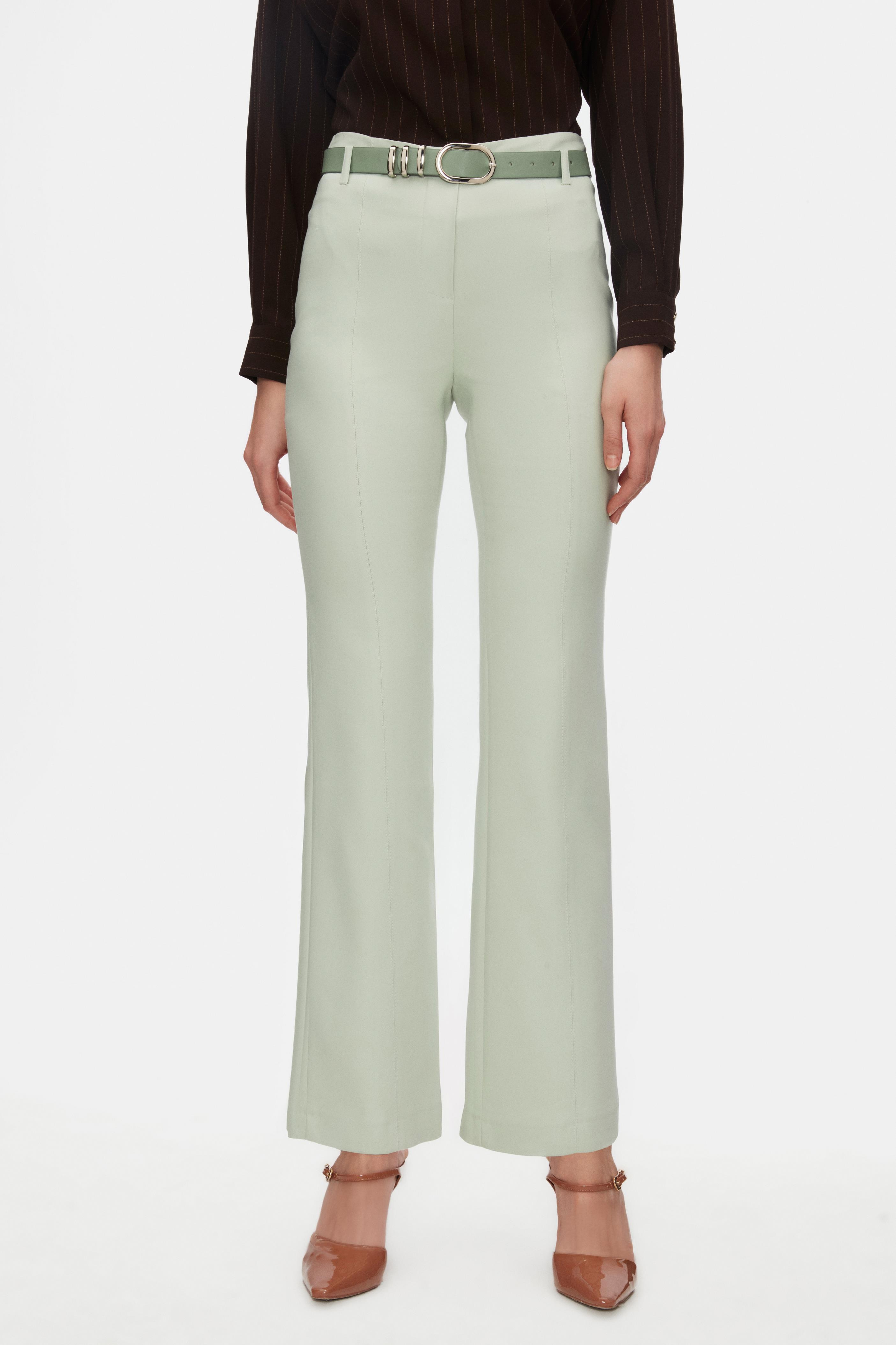 KEMERLİ FLARED PANTOLON