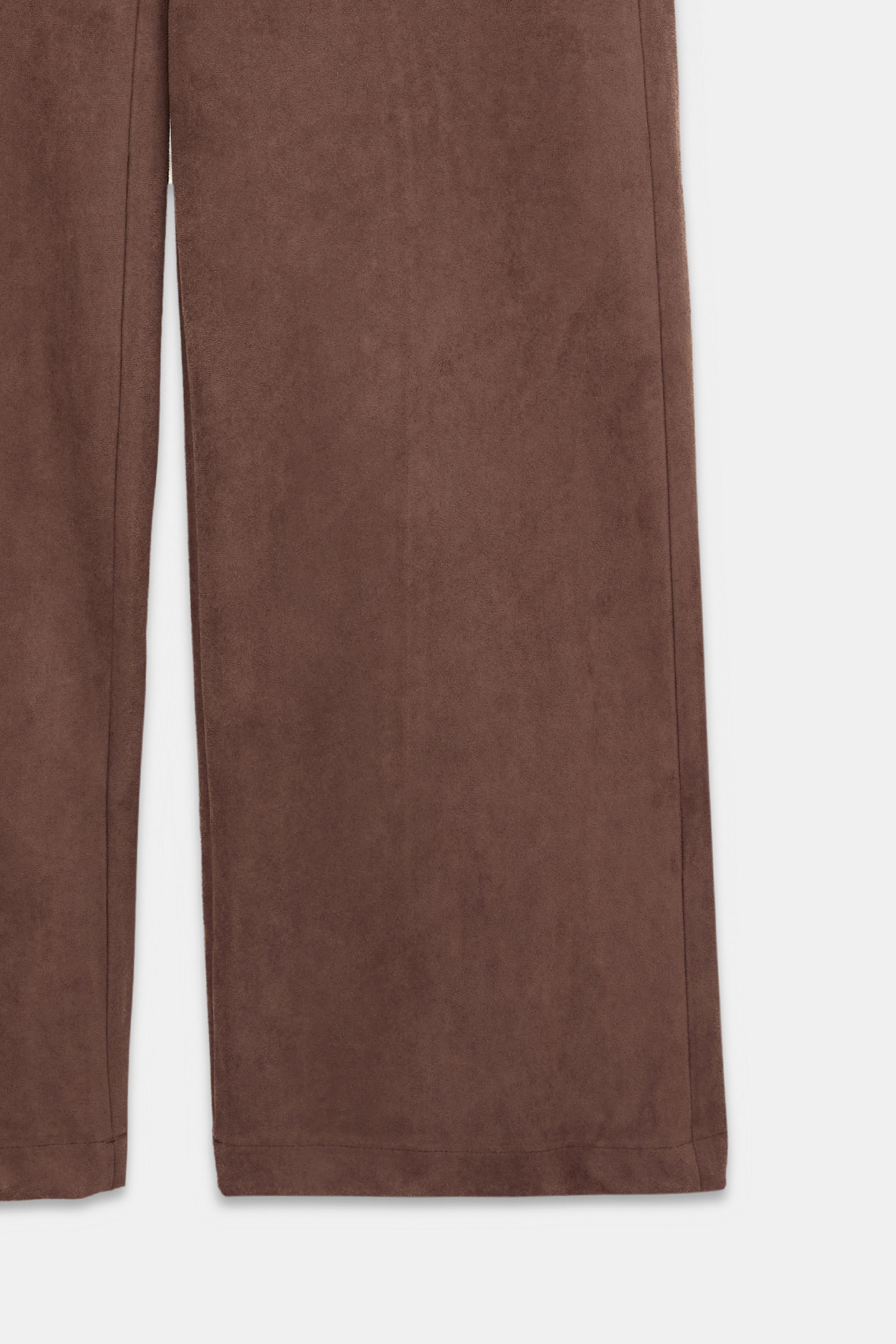 SÜET DİKİŞ DETAYLI BORU PAÇA PANTOLON