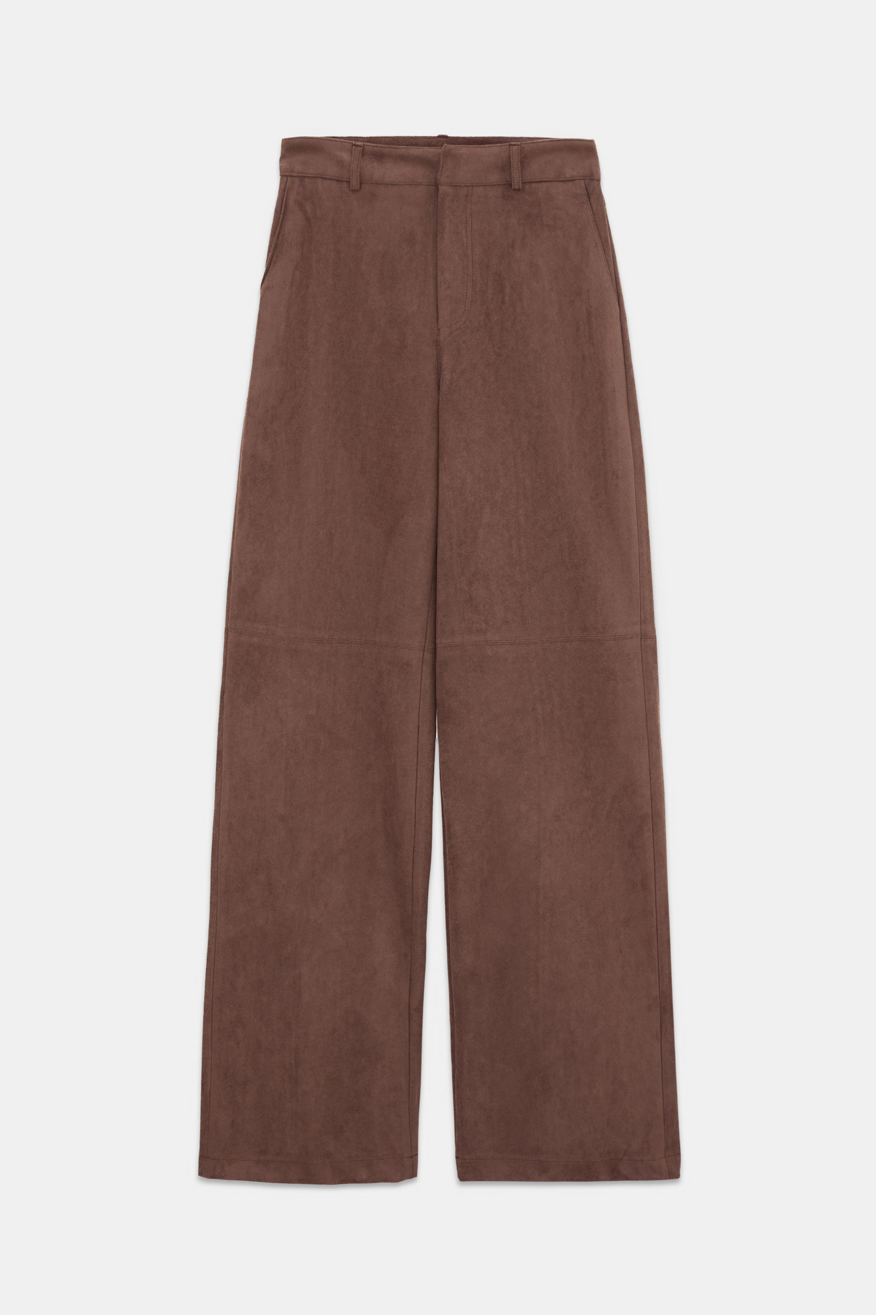 SÜET DİKİŞ DETAYLI BORU PAÇA PANTOLON