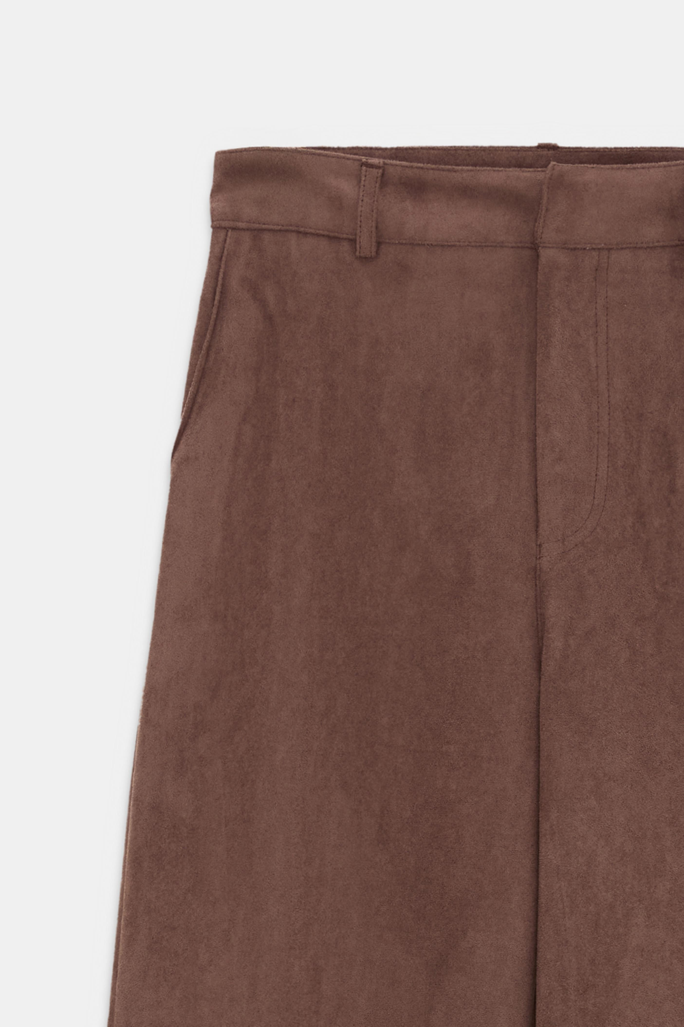 SÜET DİKİŞ DETAYLI BORU PAÇA PANTOLON
