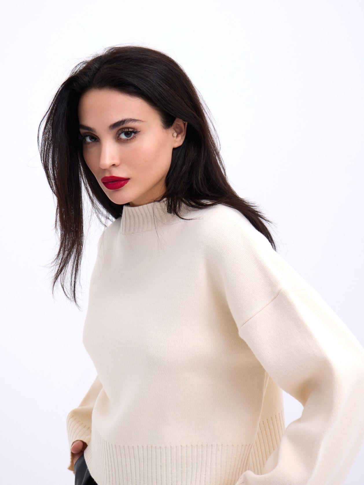 3628 KOL GENİŞ KAZAK-KREM