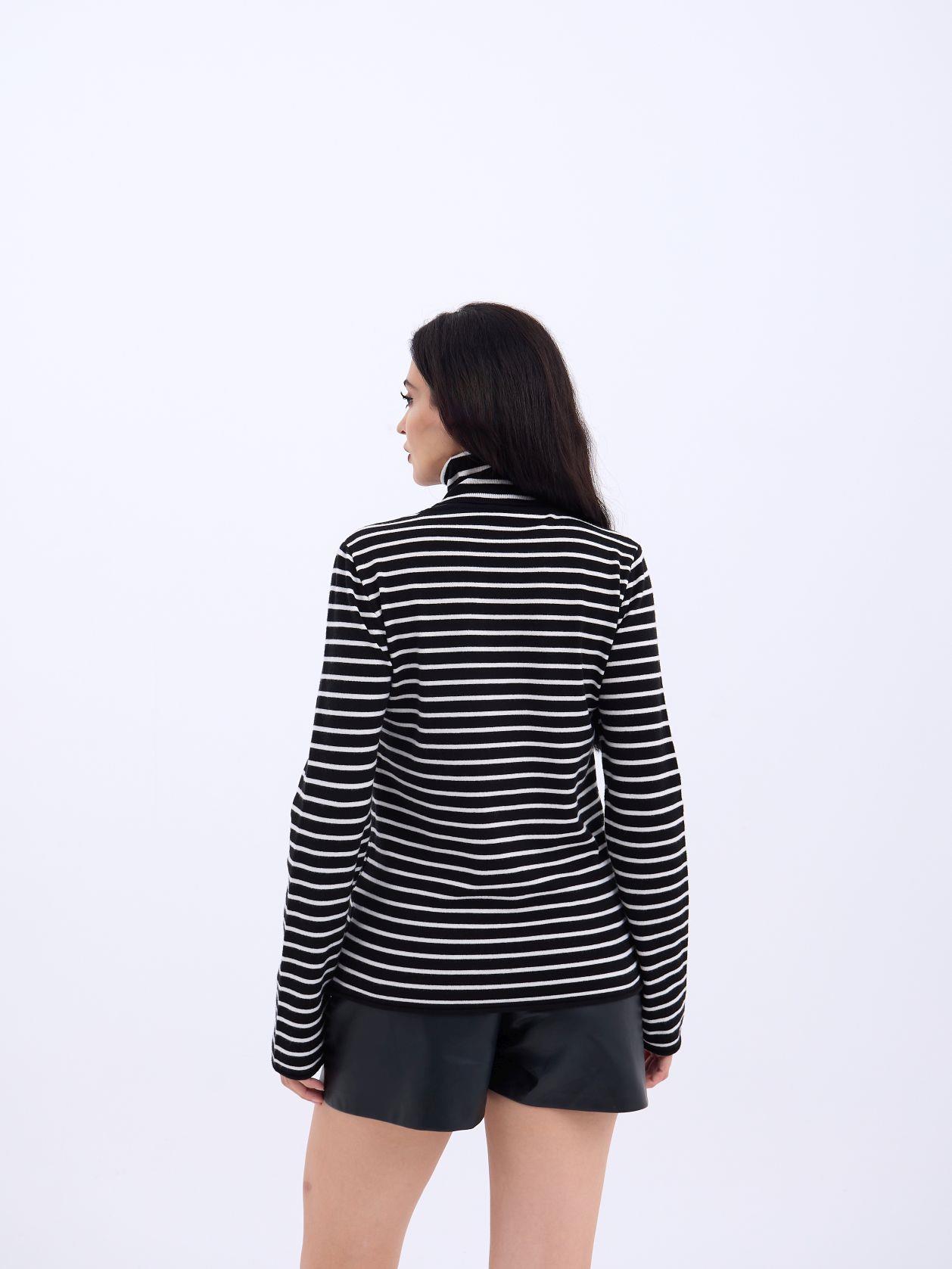 4213 TRİKO ÇİZGİLİ BALIKÇI SALAŞ-SİYAH-EKRU