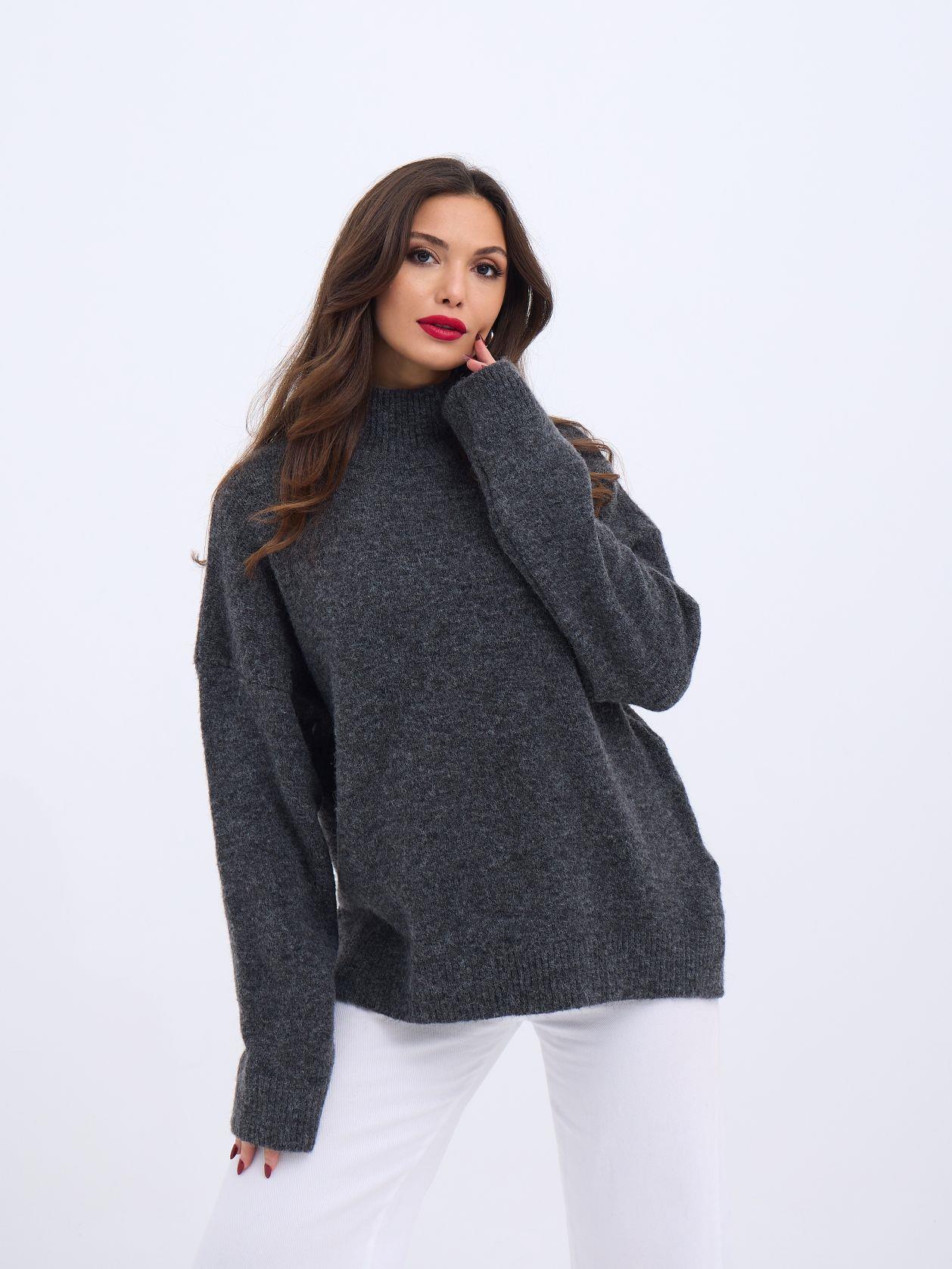 43081 TRİKO YARIM BALIKÇI SALAŞ KAZAK-ANTRASİT