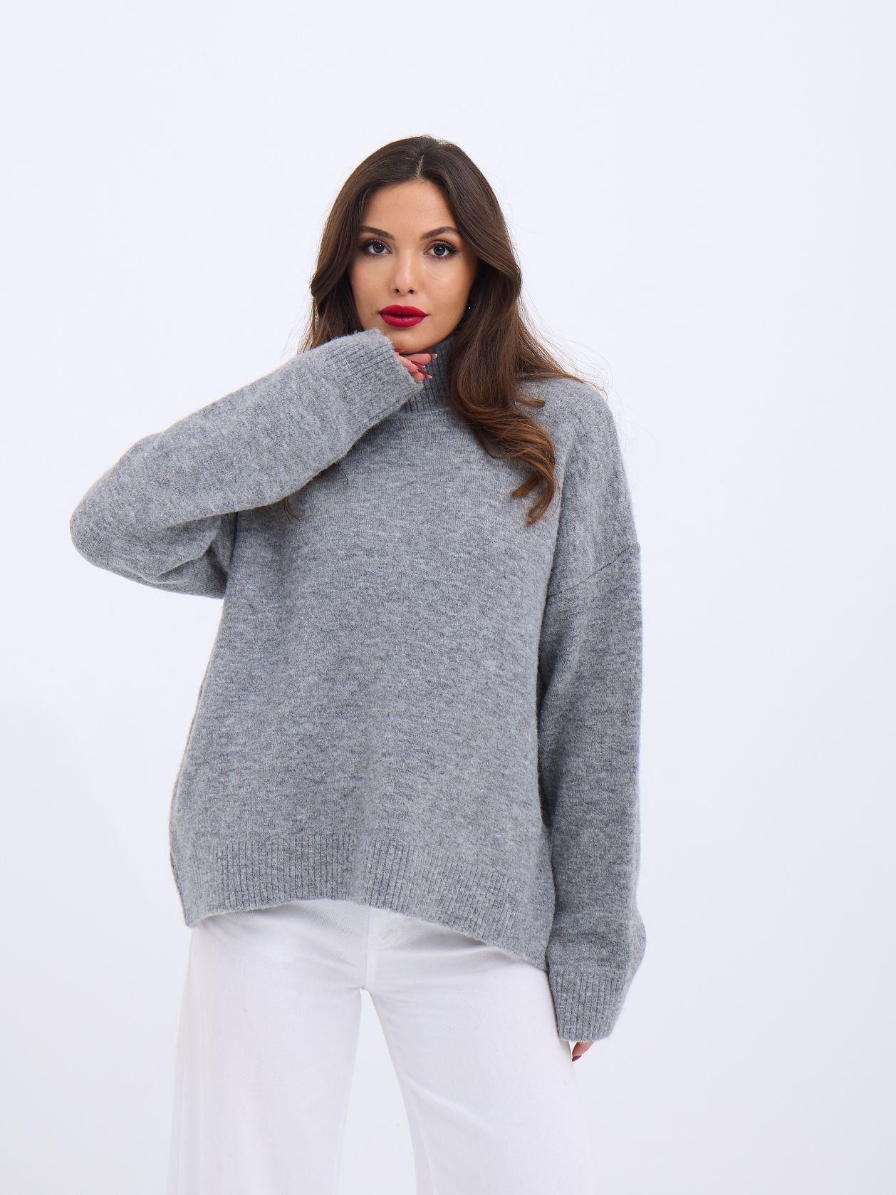 43081 TRİKO YARIM BALIKÇI SALAŞ KAZAK-GRİ