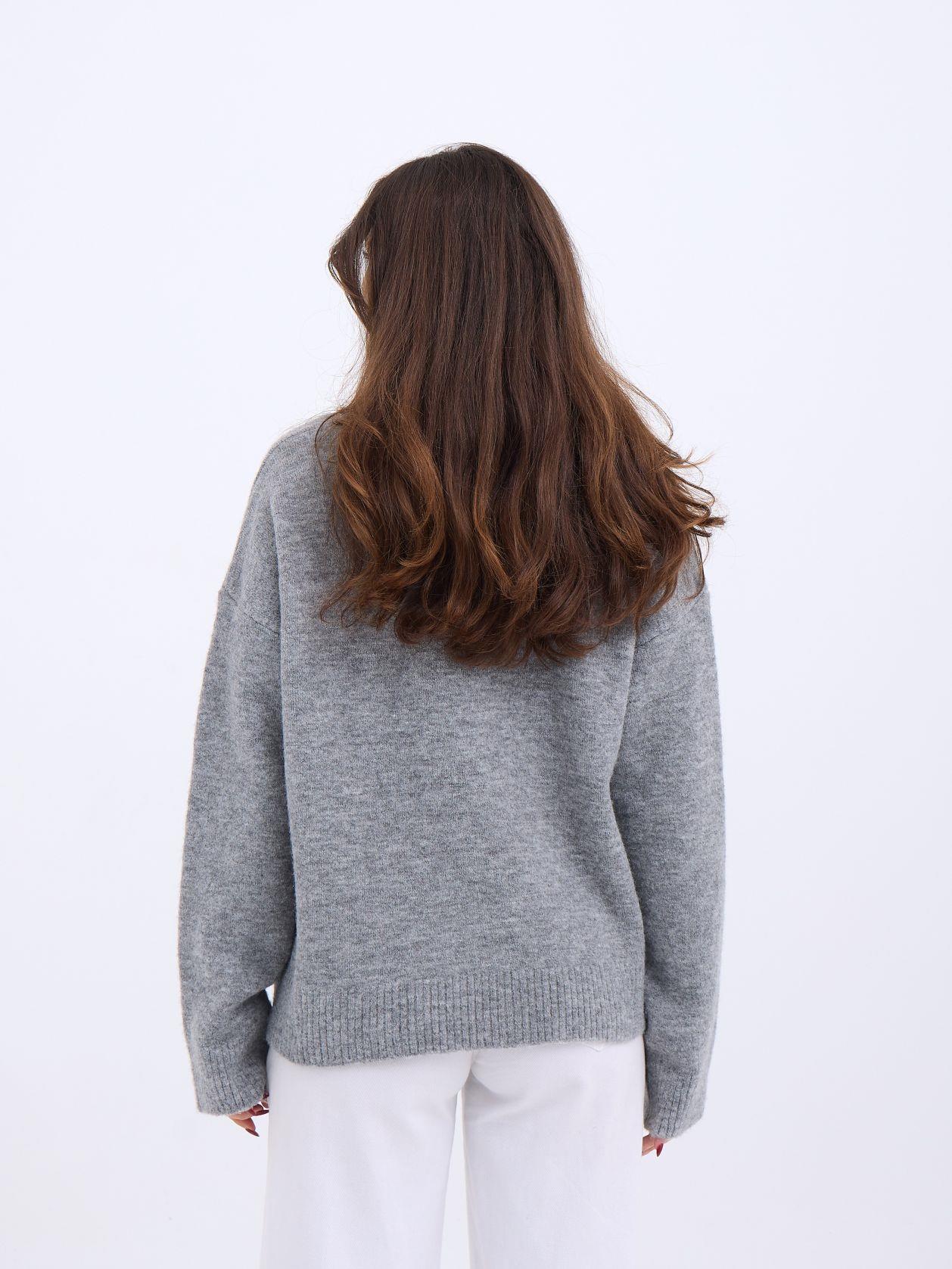 43081 TRİKO YARIM BALIKÇI SALAŞ KAZAK-GRİ