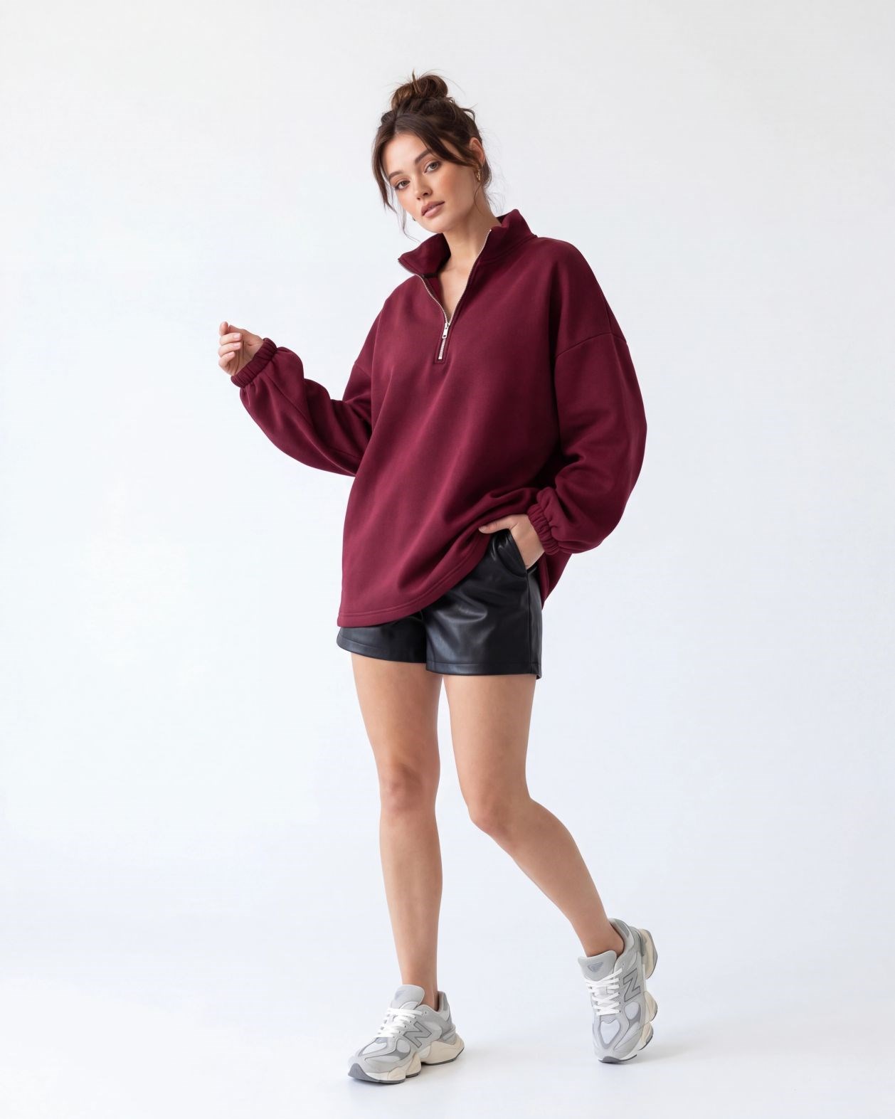 4987 SWEAT-BORDO