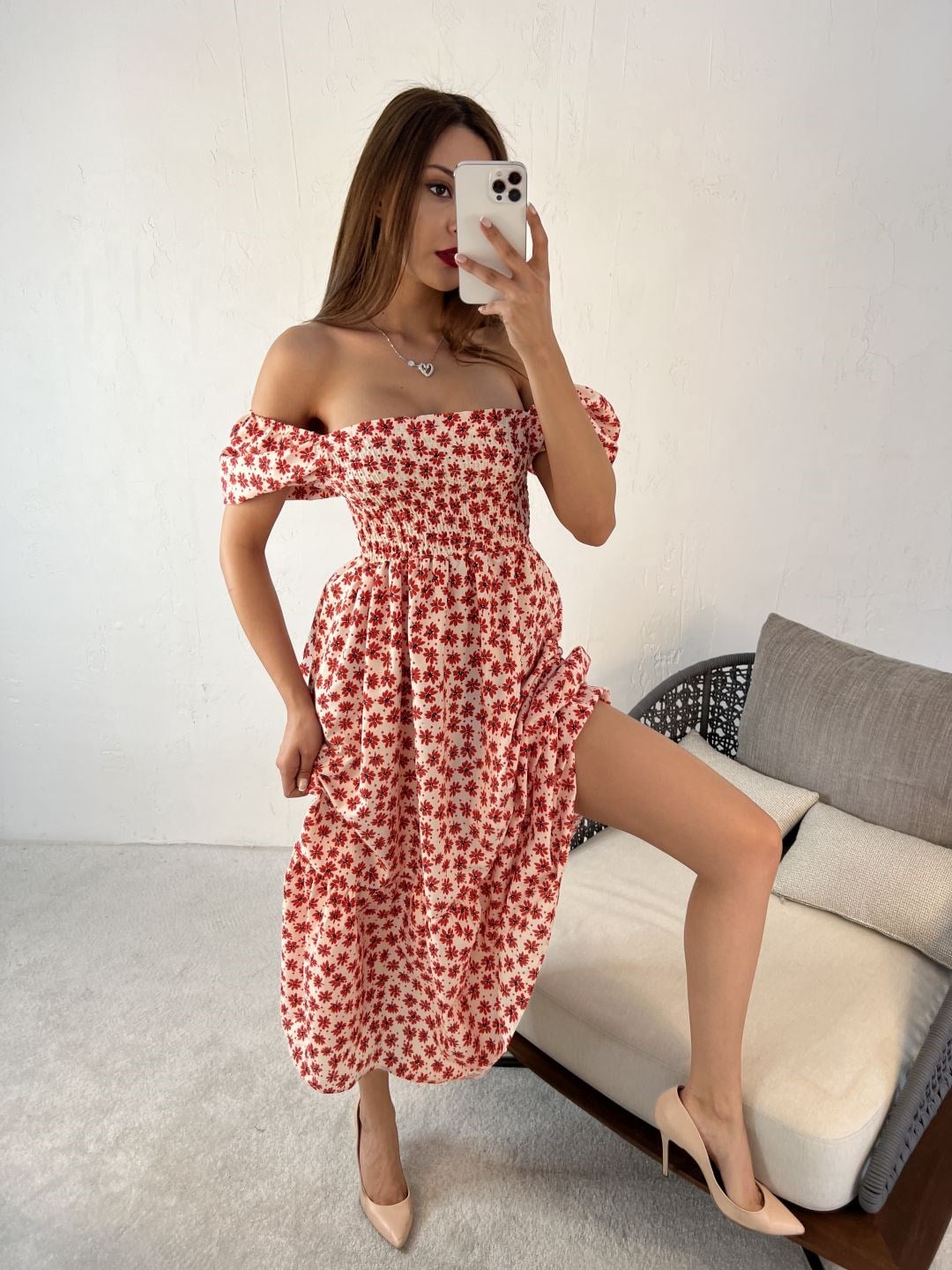 5525 ELBİSE-KIRMIZI