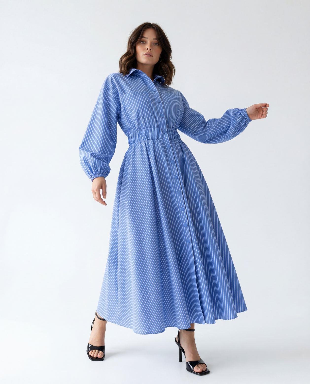 5903 ELBİSE-LUCCA ÇİZGİLİ