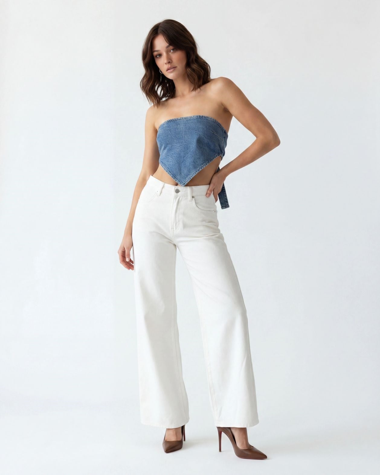 6222 KOT CROP-MAVİ