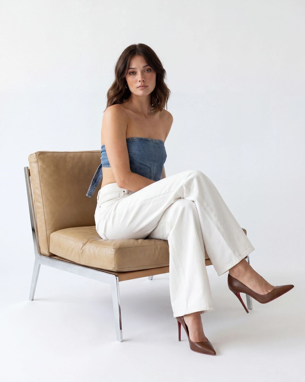 6222 KOT CROP-MAVİ