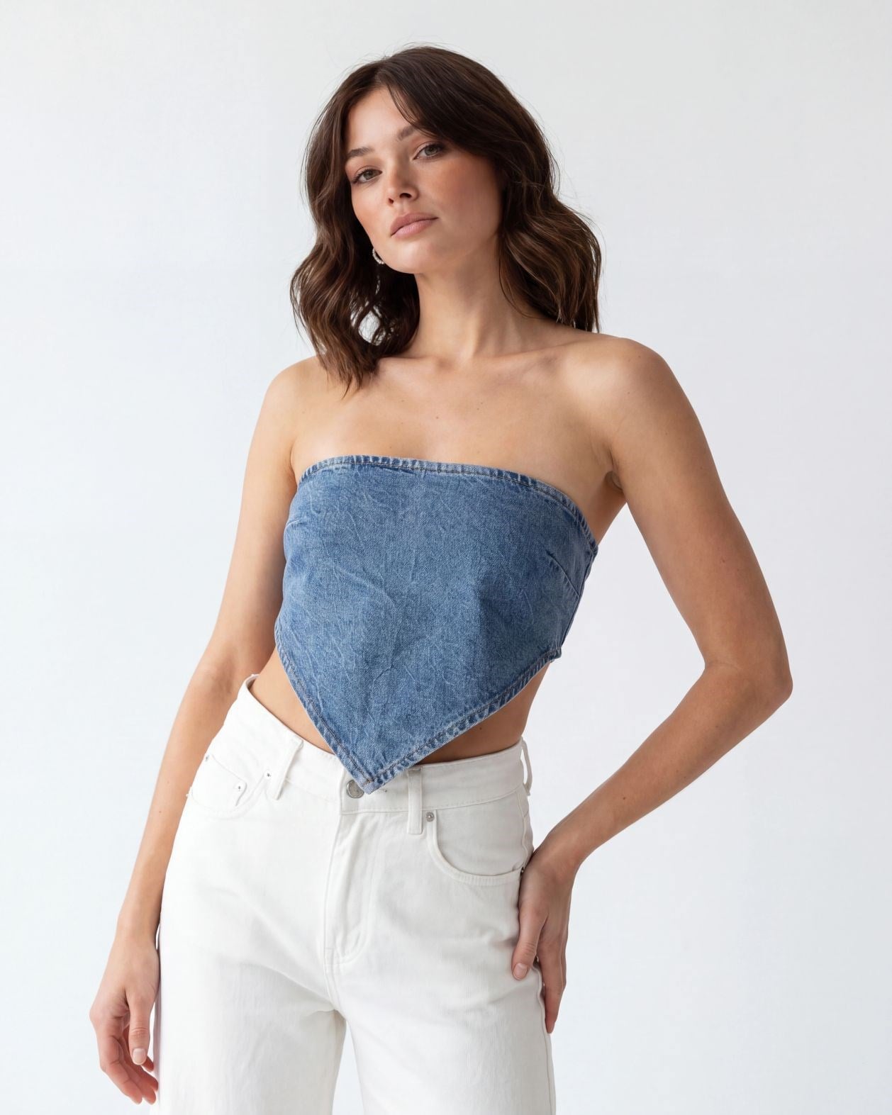 6222 KOT CROP-MAVİ