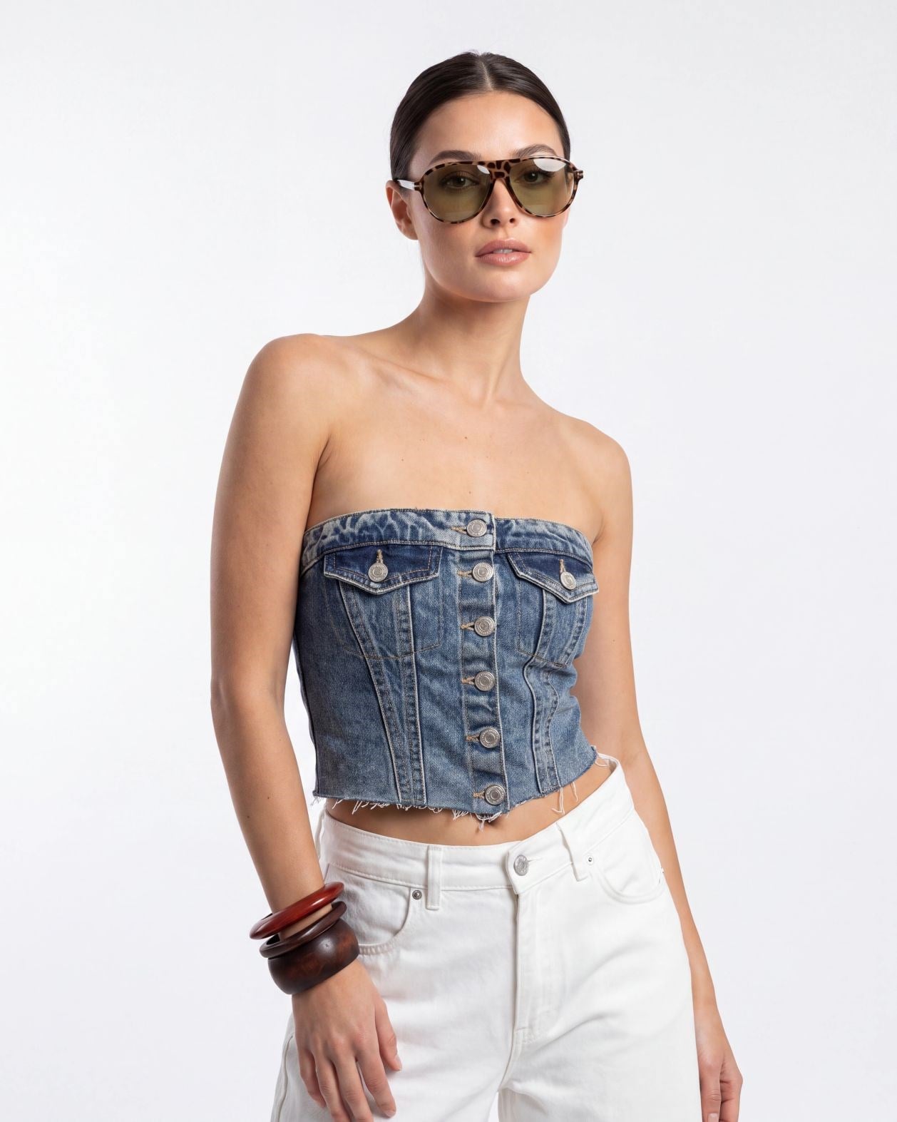 6285 DENİM BLOUSEBlue