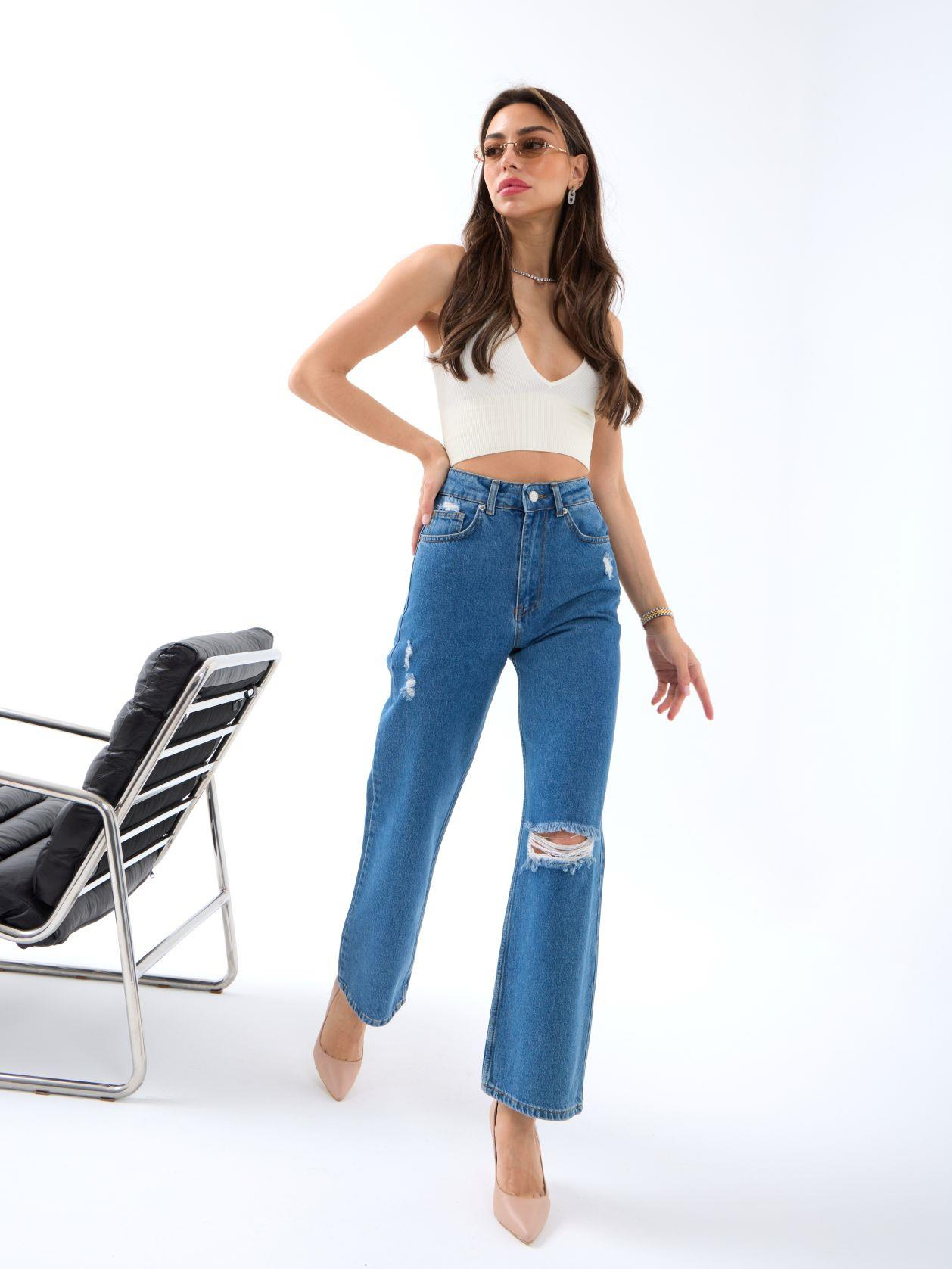 6288 KOT PANTOLON-MAVİ