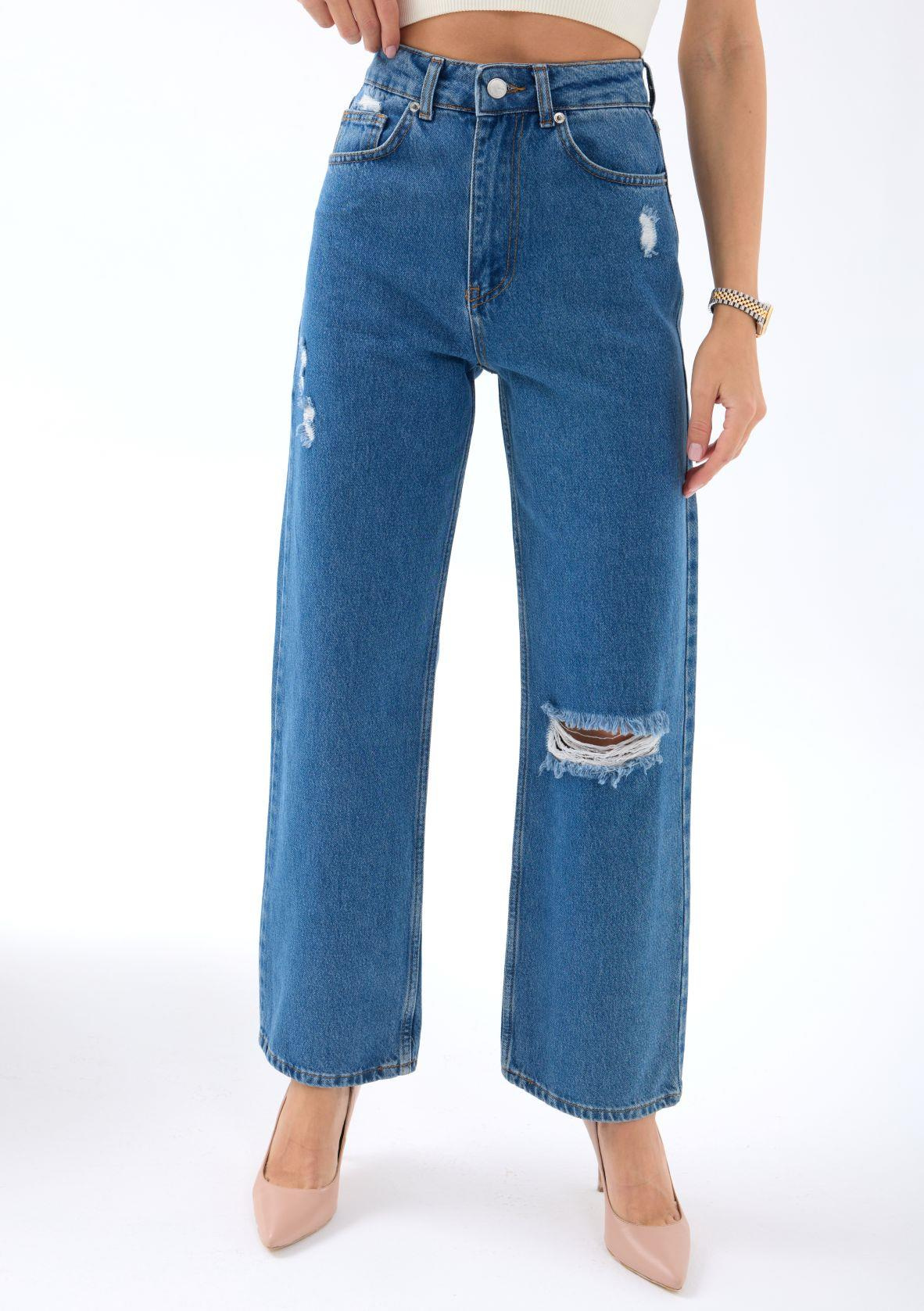 6288 KOT PANTOLON-MAVİ