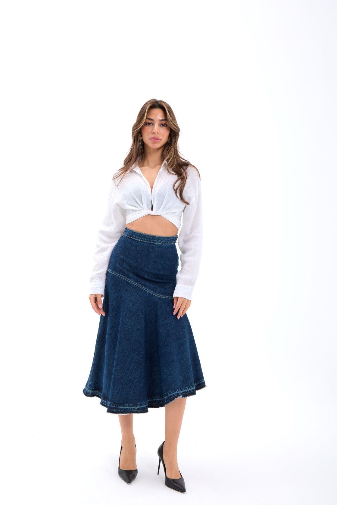 6490 DENİM ZW THE DENIM SKIRT-MAVİ