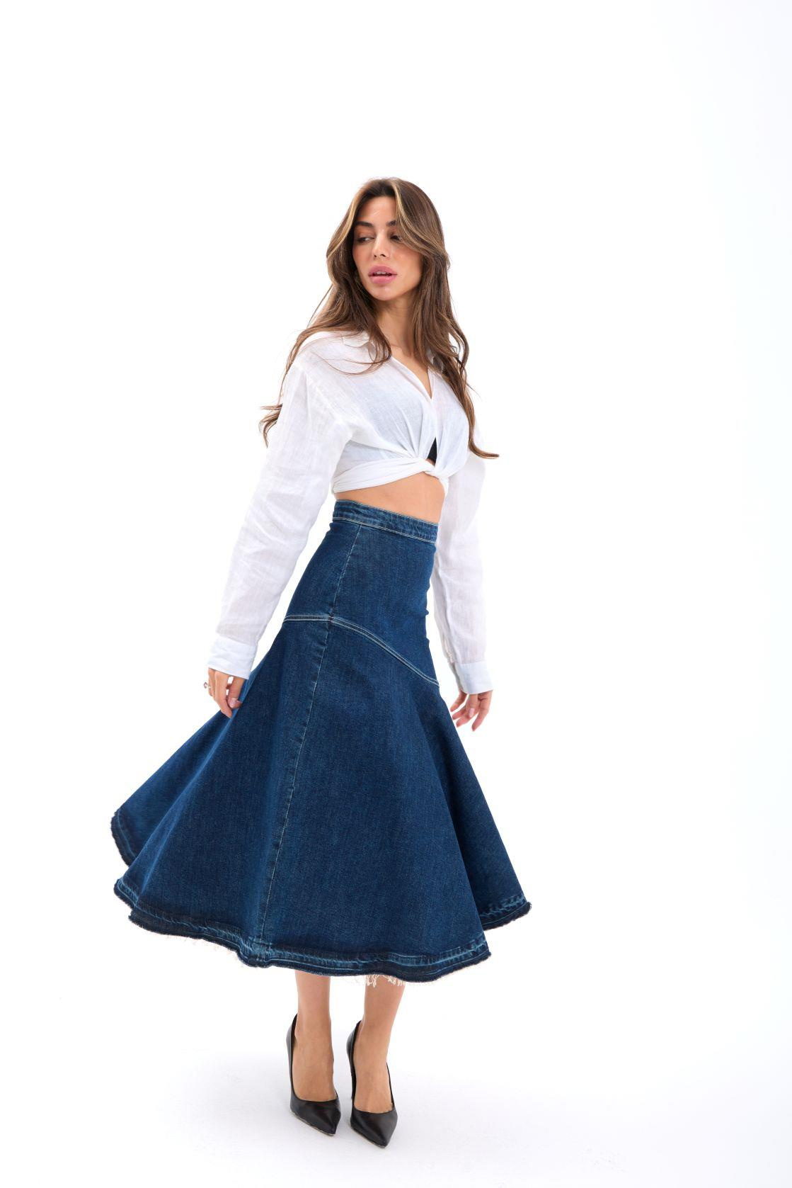 6490 DENİM ZW THE DENIM SKIRT-MAVİ