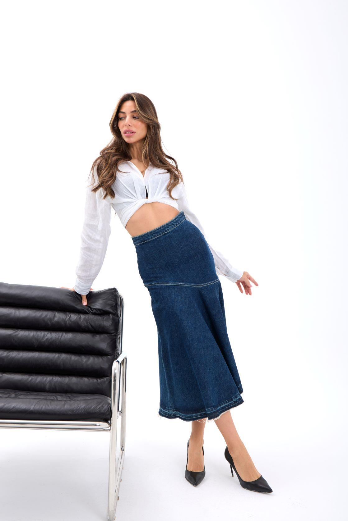6490 DENİM ZW THE DENIM SKIRT-MAVİ