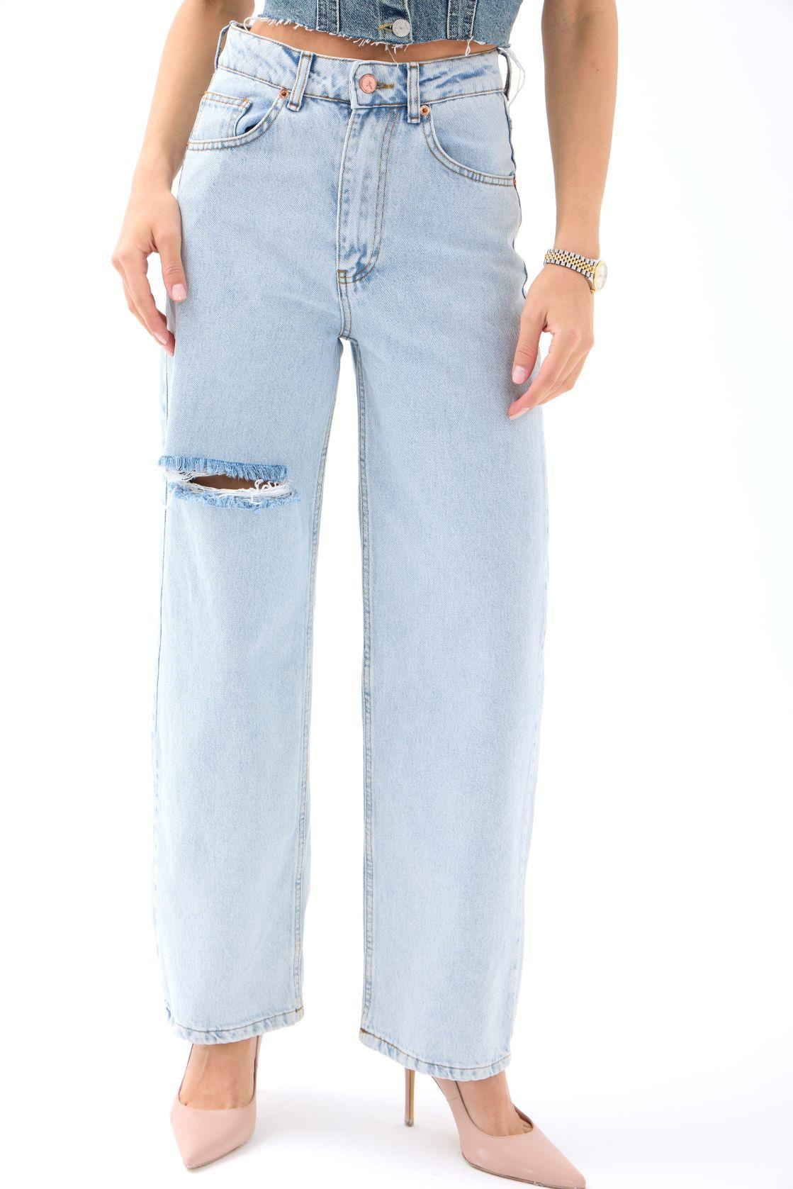 6491 DENİM WIDE LEG-AÇIK MAVİ