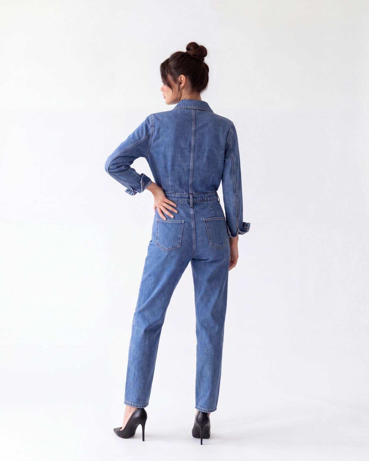 6534 DENİM TULUM-MAVİ