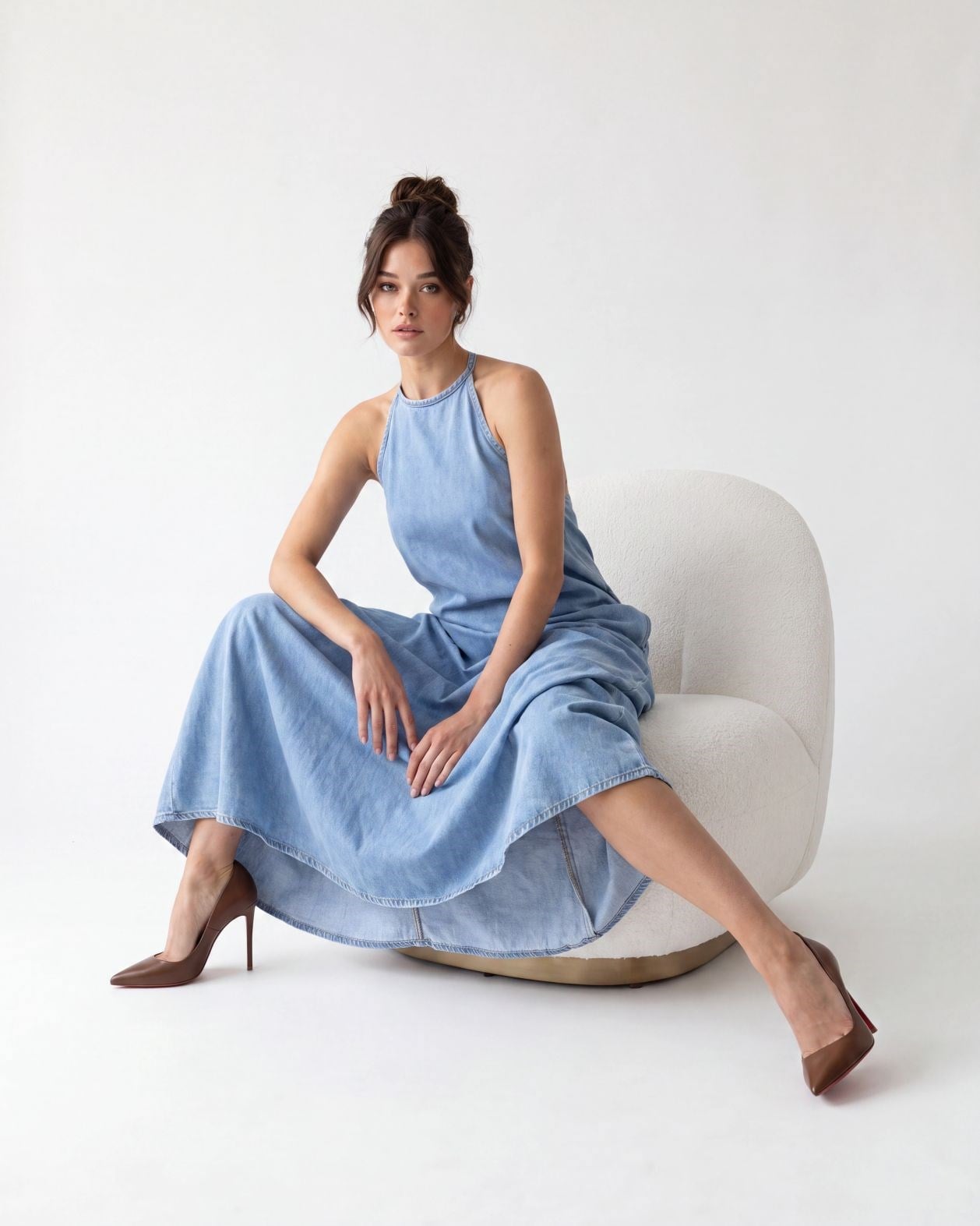 6771 KOT ELBİSE-MAVİ