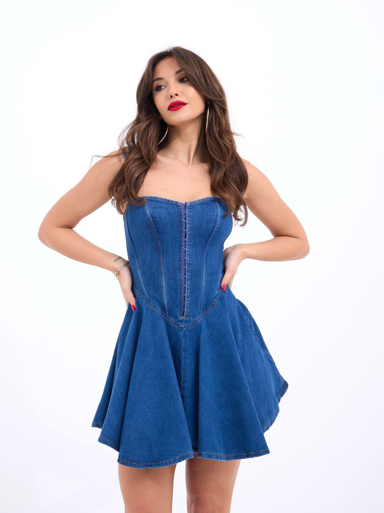 6807 KOT ELBİSE-MAVİ