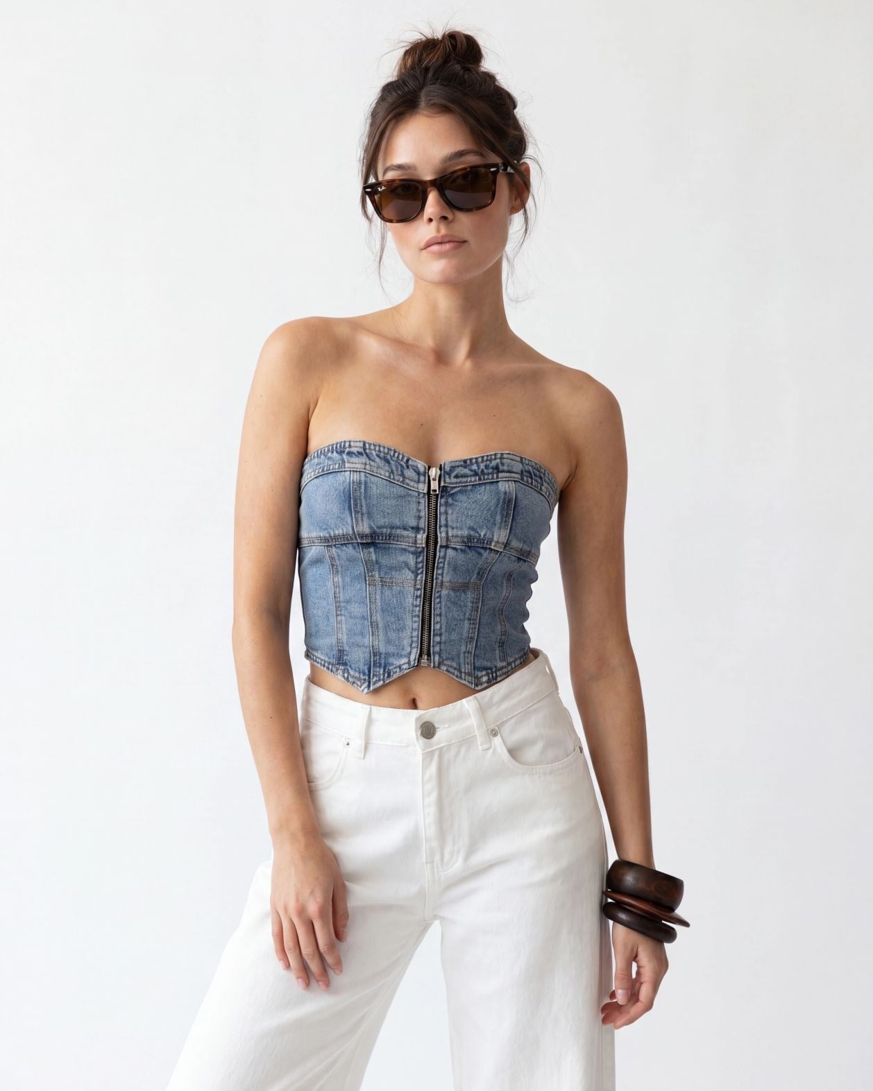 6878 KOT CROP-MAVİ