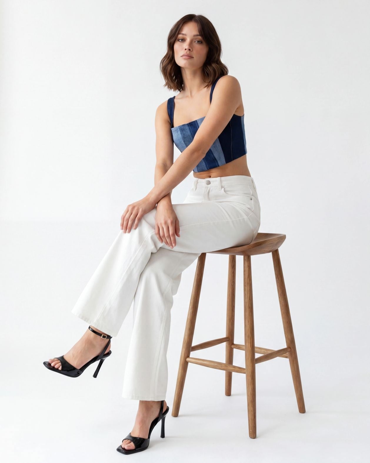 6890 DENİM CROPBlue