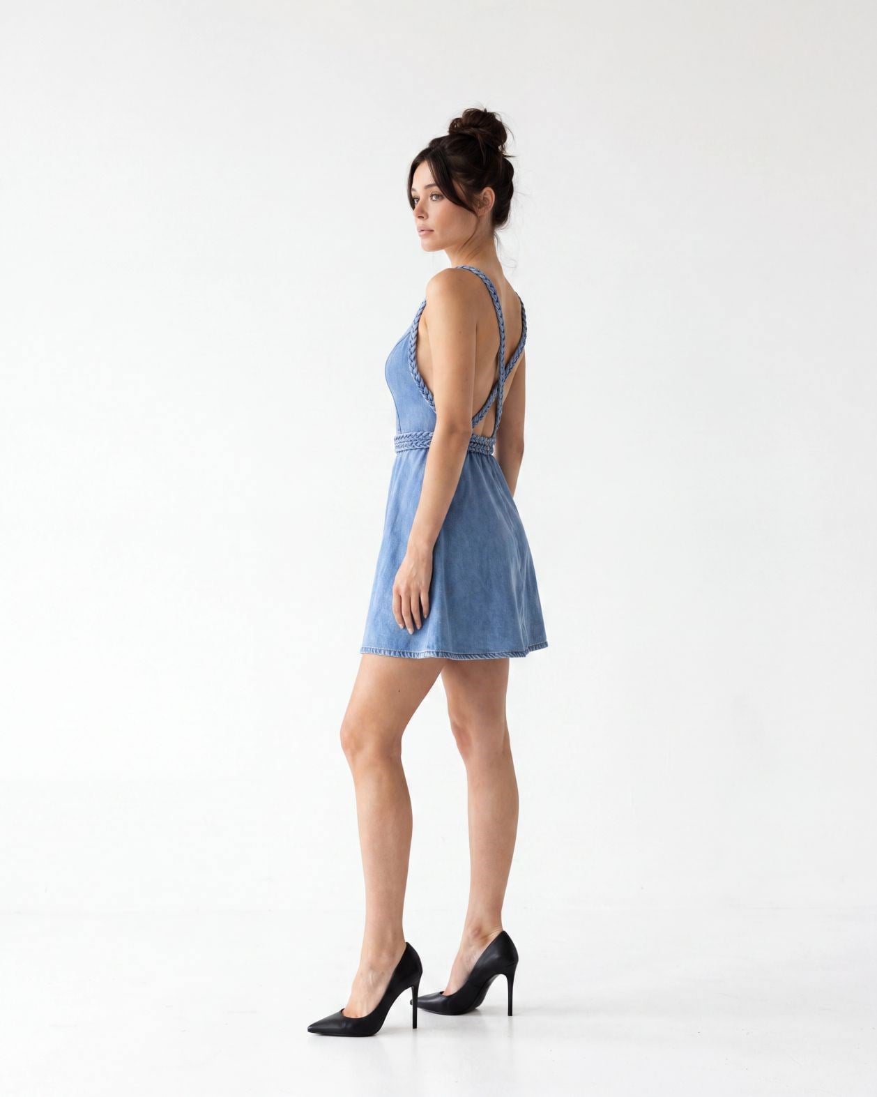 6952 KOT ELBİSE-MAVİ