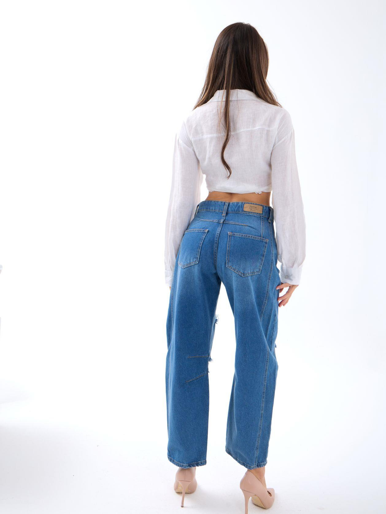 7086 KOT PANTOLON-MAVİ