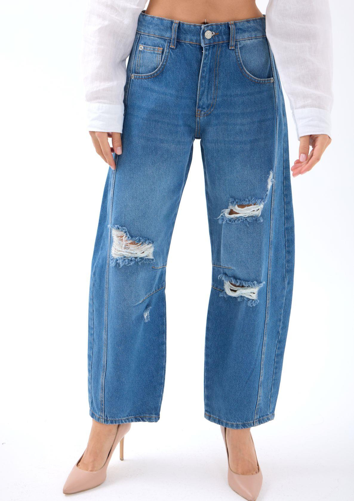 7086 KOT PANTOLON-MAVİ