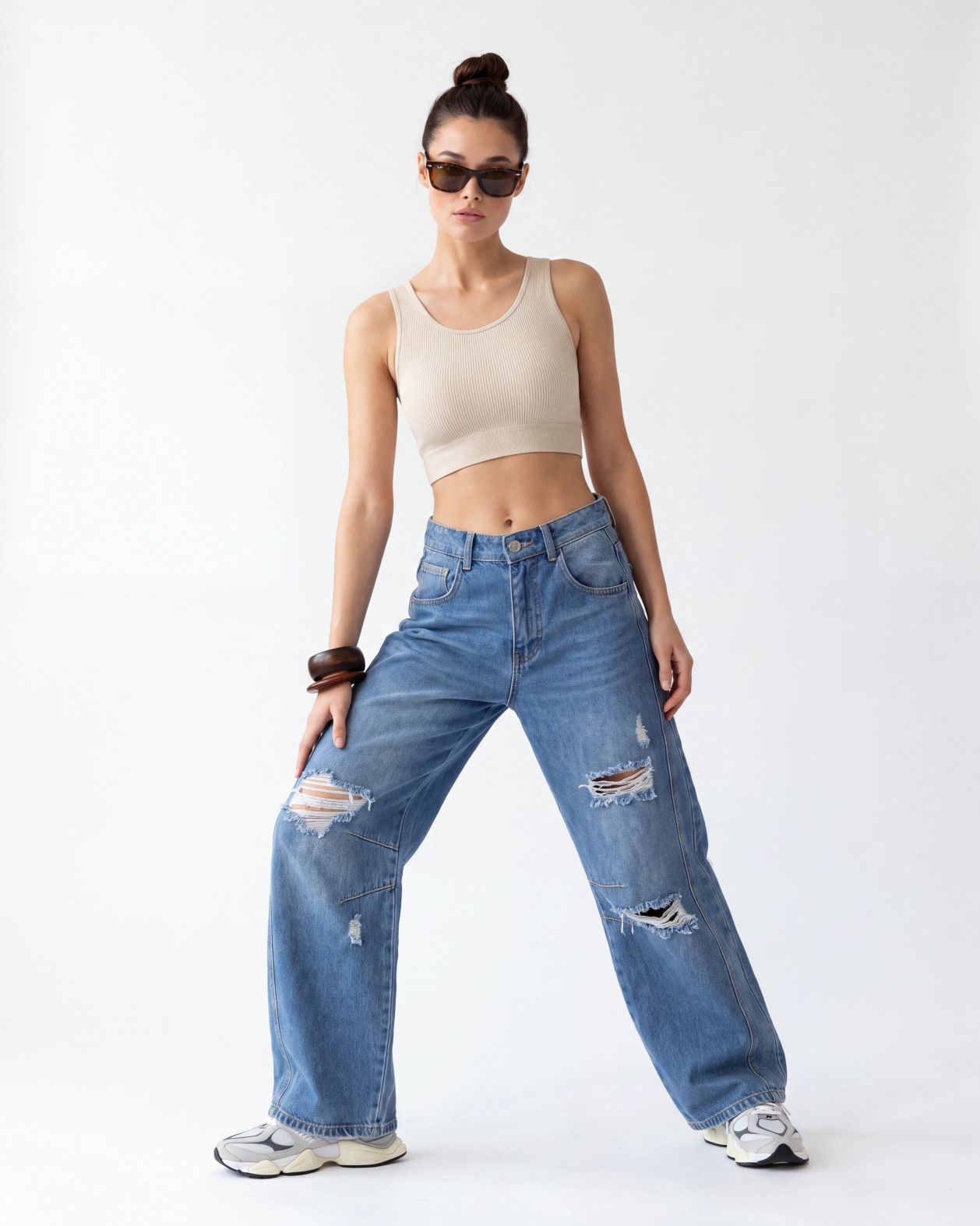7086 KOT PANTOLON-MAVİ