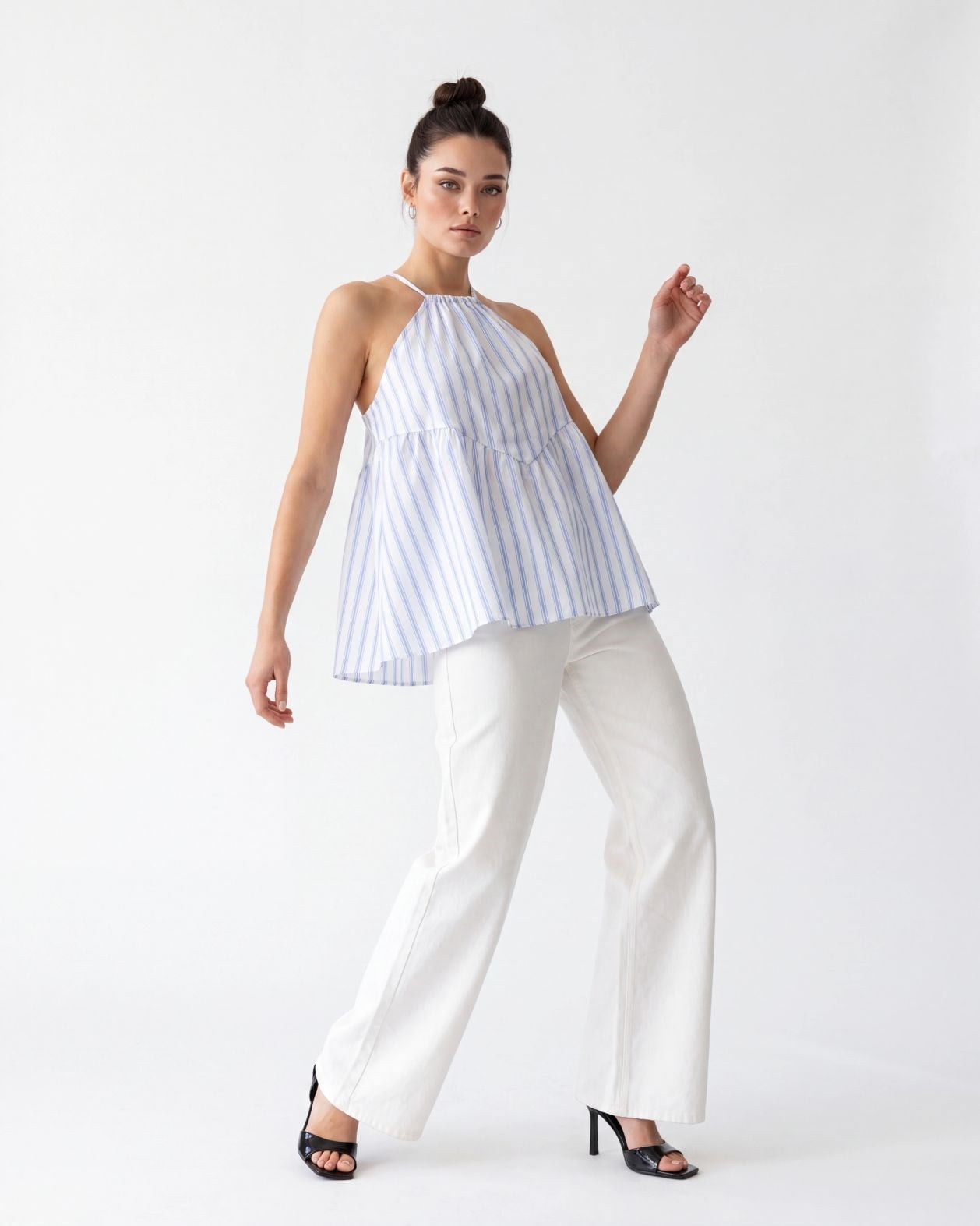 7139 BLUZ-LOS ANGELES ÇİZGİLİ