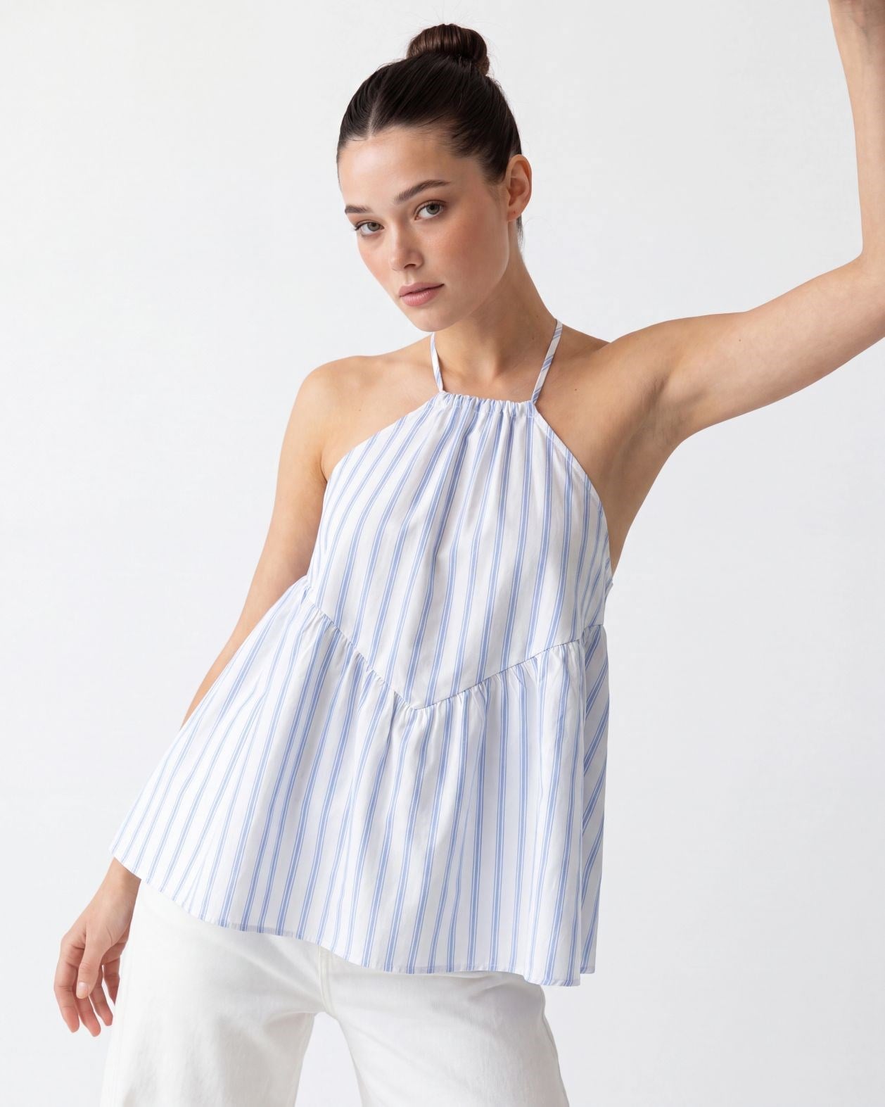 7139 BLUZ-LOS ANGELES ÇİZGİLİ